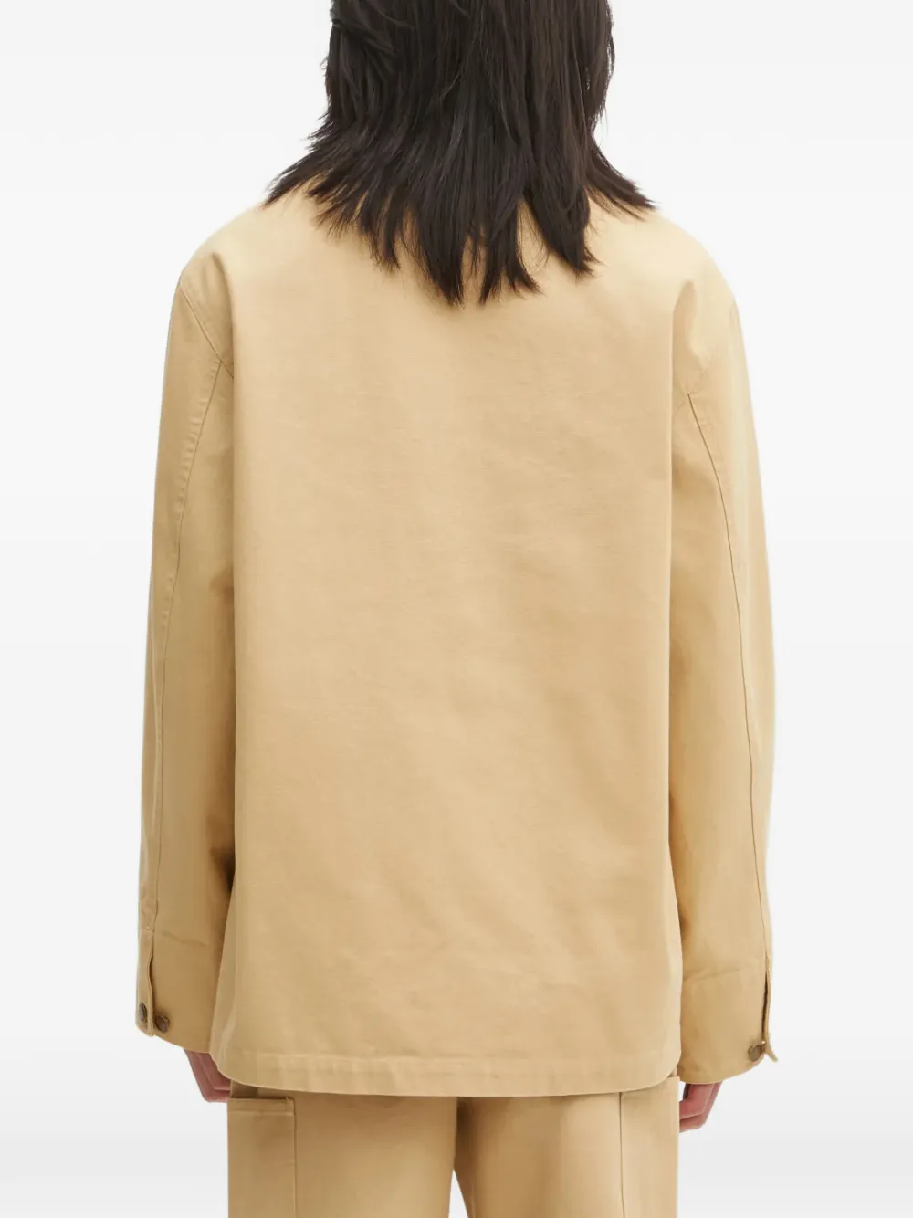 Sporty & Rich Jack met ribfluwelen kraag Beige