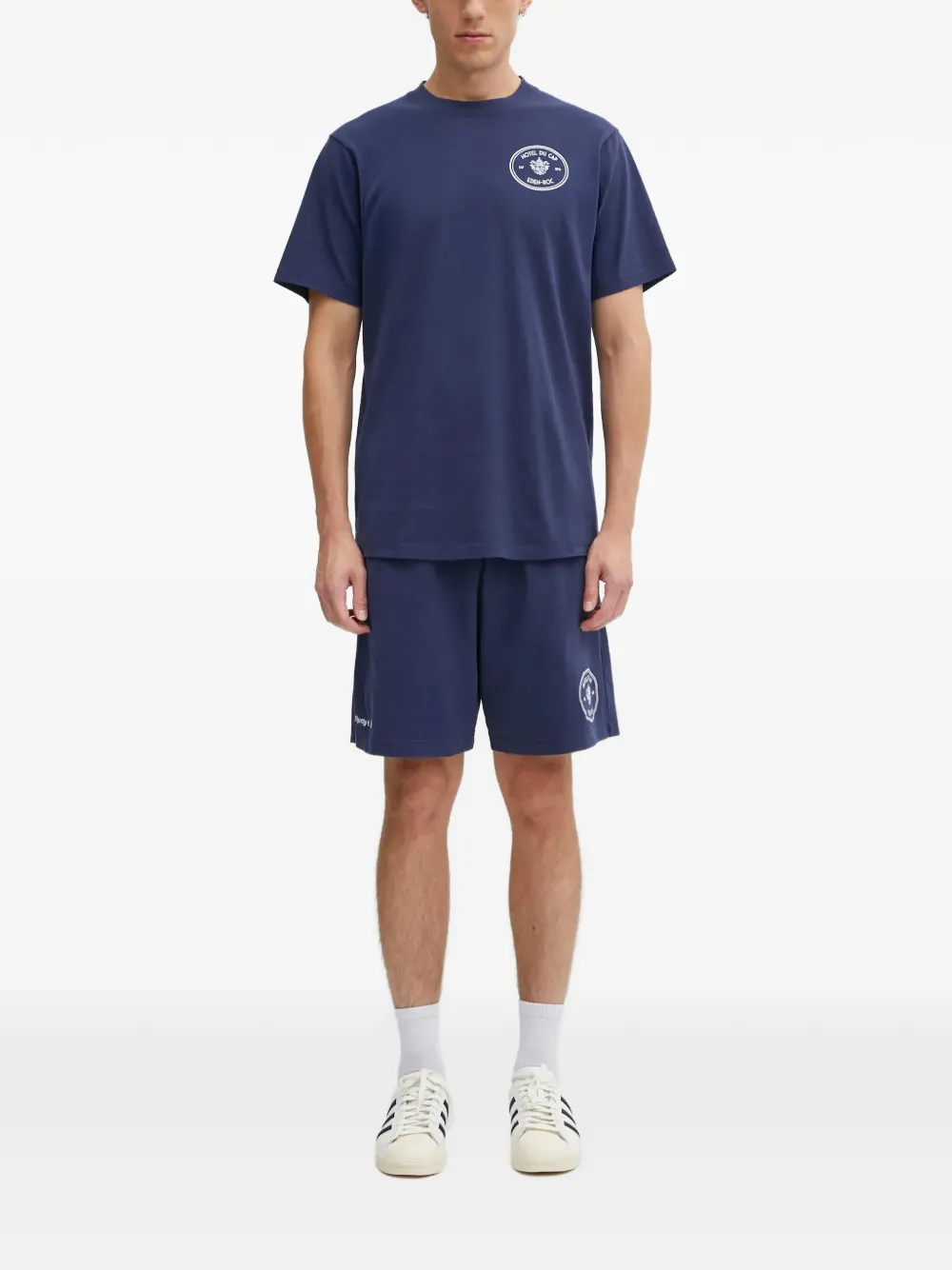 Sporty & Rich Hotel Eden Roc shorts met logo Blauw