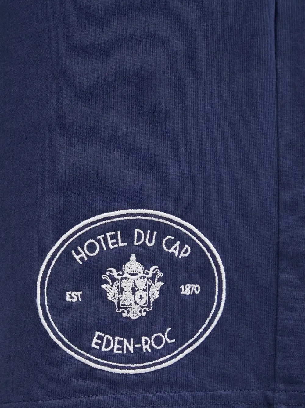 Sporty & Rich Hotel Eden Roc shorts met logo Blauw