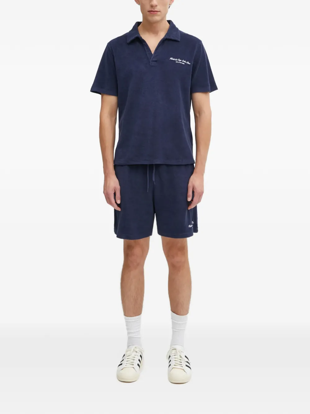 Sporty & Rich Hotel Eden Roc short-sleeve polo shirt - Blauw