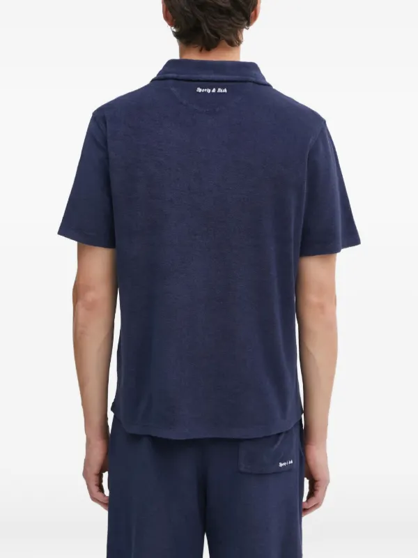  SPORTY & RICH ネイビー ポロシャツ Sporty & Rich Hotel Eden Roc ポロシャツ | ブルー | FARFETCH JP