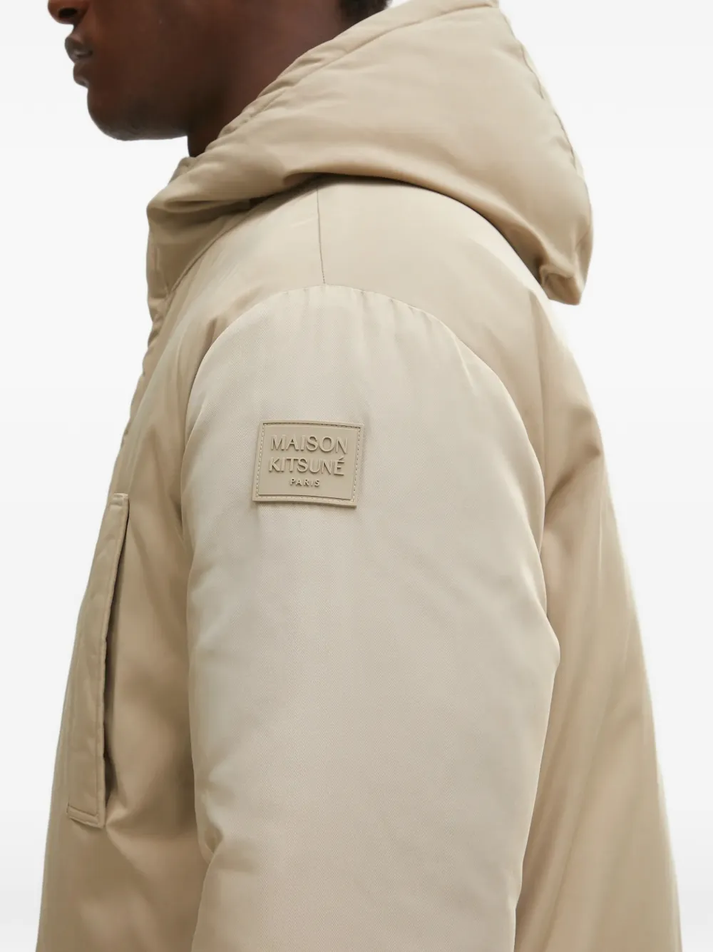 Maison Kitsuné Jack met capuchon Beige