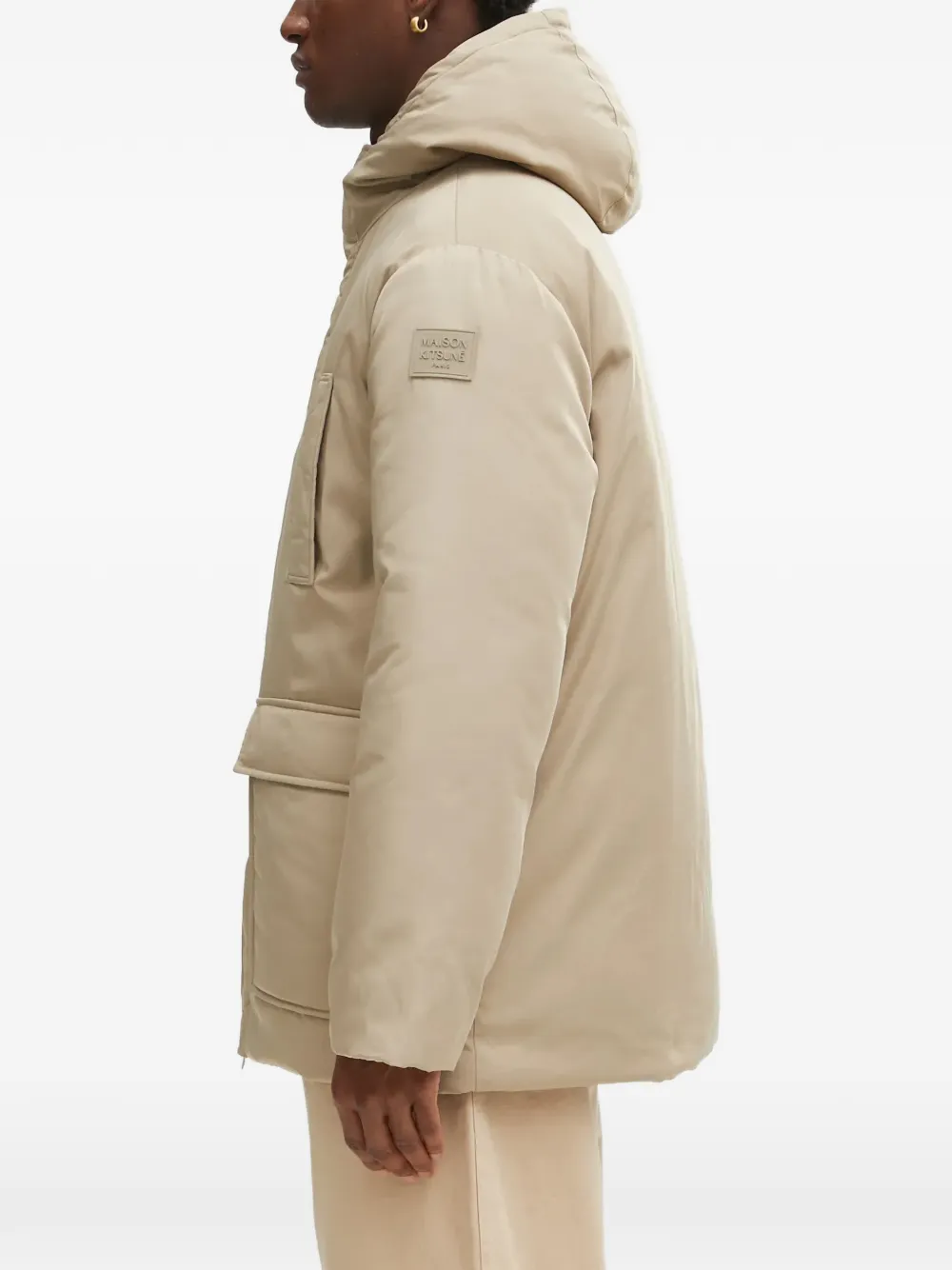  Maison Kitsuné Flap-pocket Hooded Jacket - Neutrals 