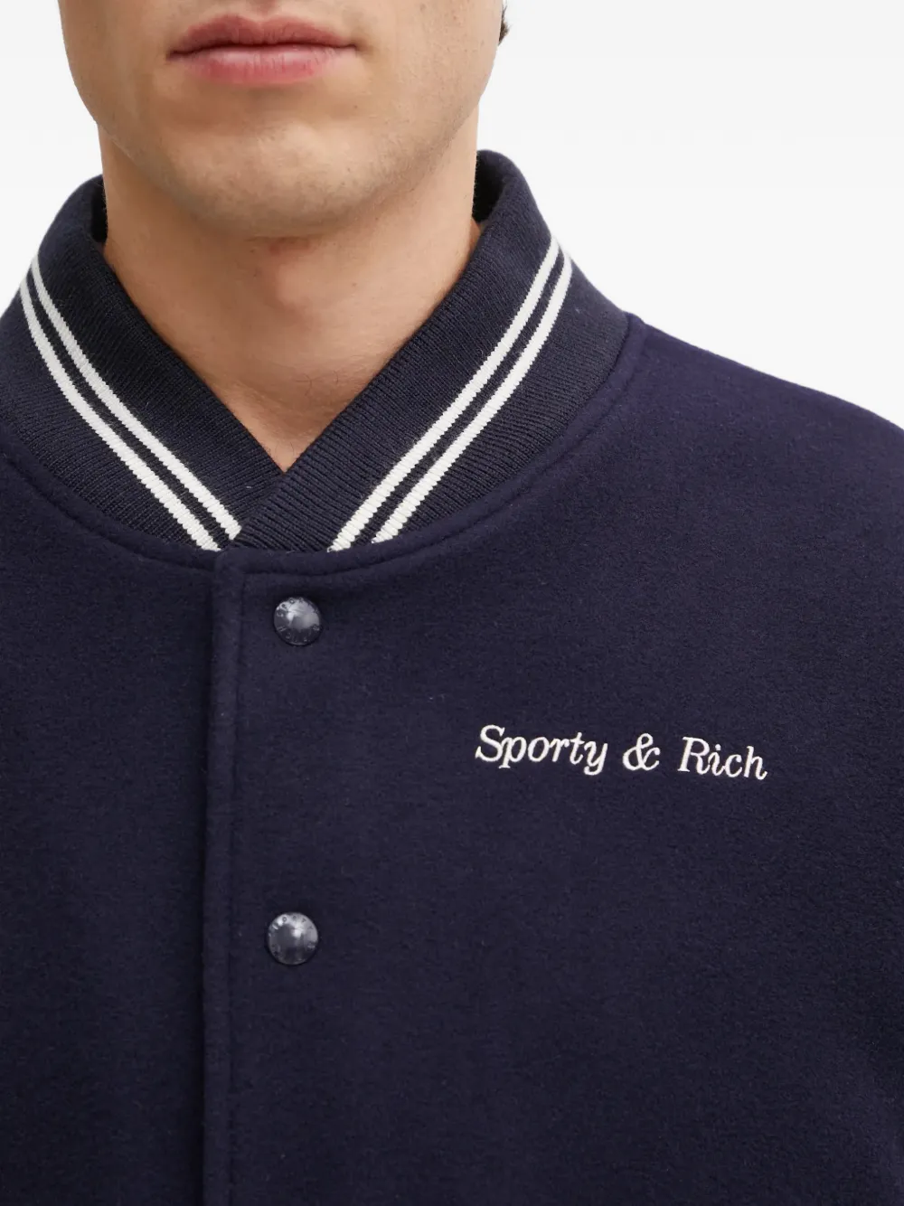 Sporty & Rich Hotel Eden Roc jack met knopen Blauw