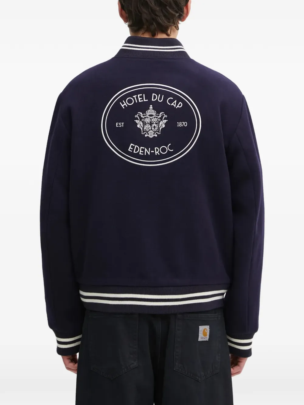  Sporty & Rich Hotel Eden Roc Buttoned Jacket - Blue 