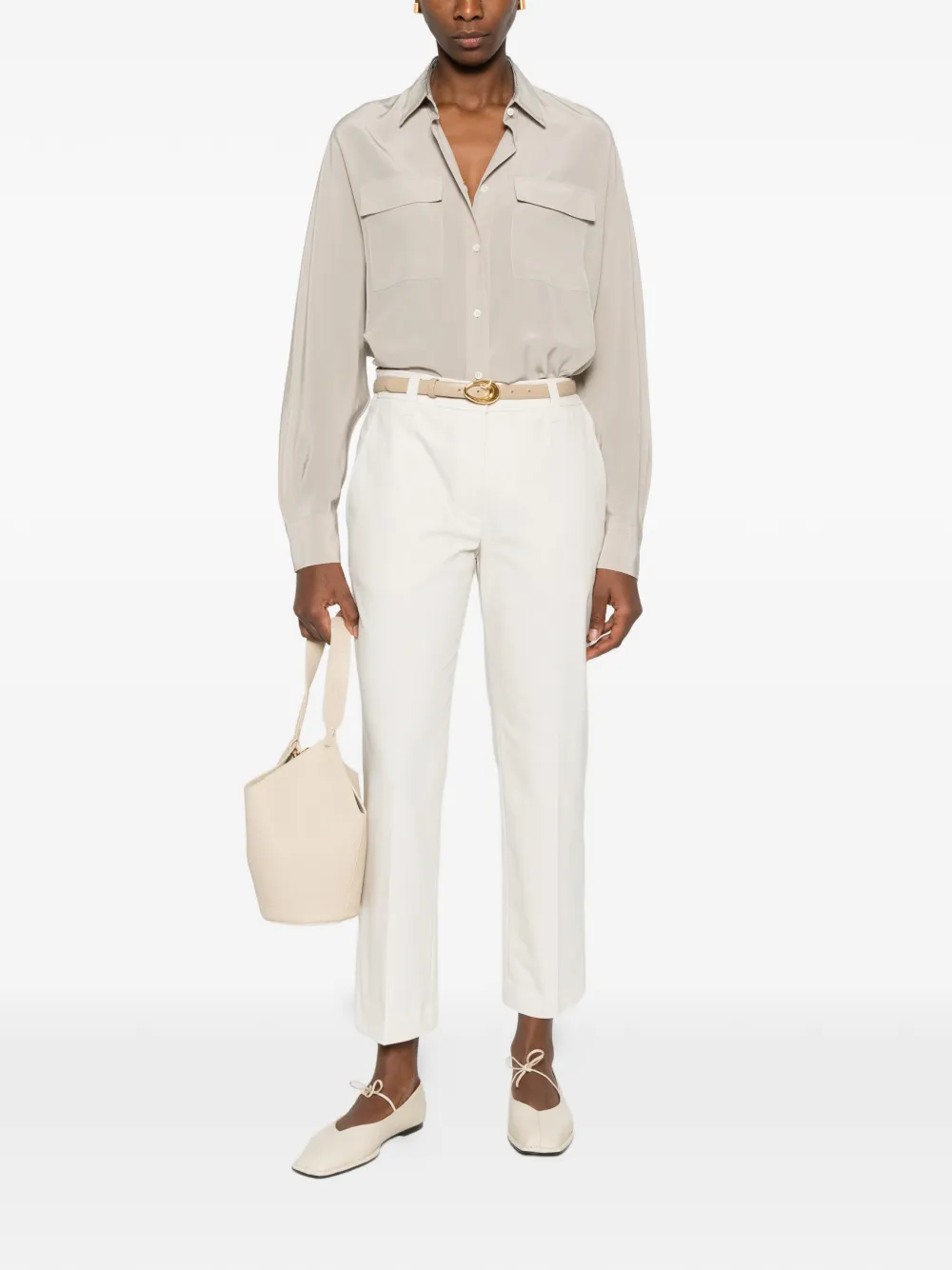 Brunello Cucinelli pocket button shirt - Beige