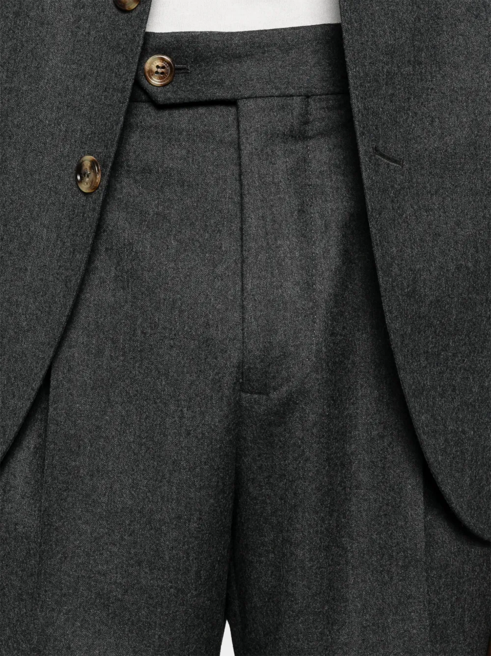 Brunello Cucinelli Pak met enkele rij knopen Grijs