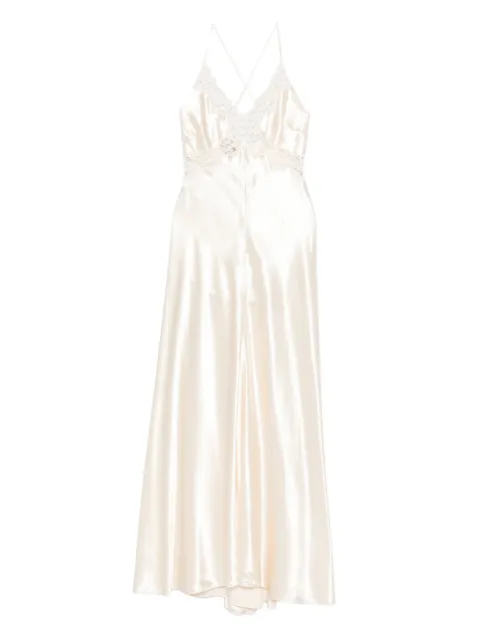 Alberta Ferretti lace straps dress