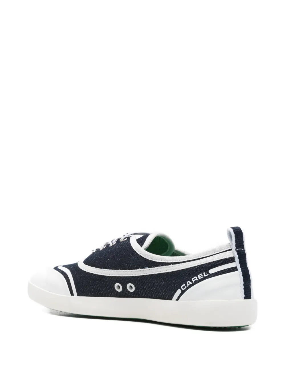 Carel Paris denim fabric trainers Blauw