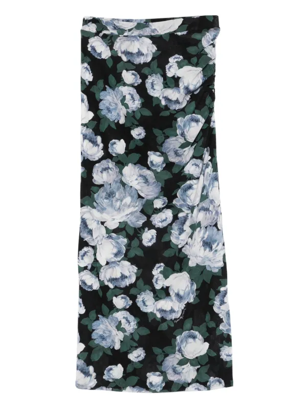 Stella McCartney フローラル スカート | ブラック | FARFETCH JP