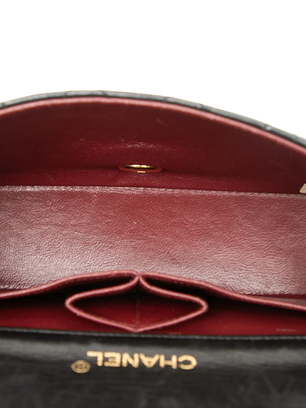 Pre-owned Chanel 1989-1991 Mini Cc Quilted Lambskin Full Flap Crossbody Bag In Black