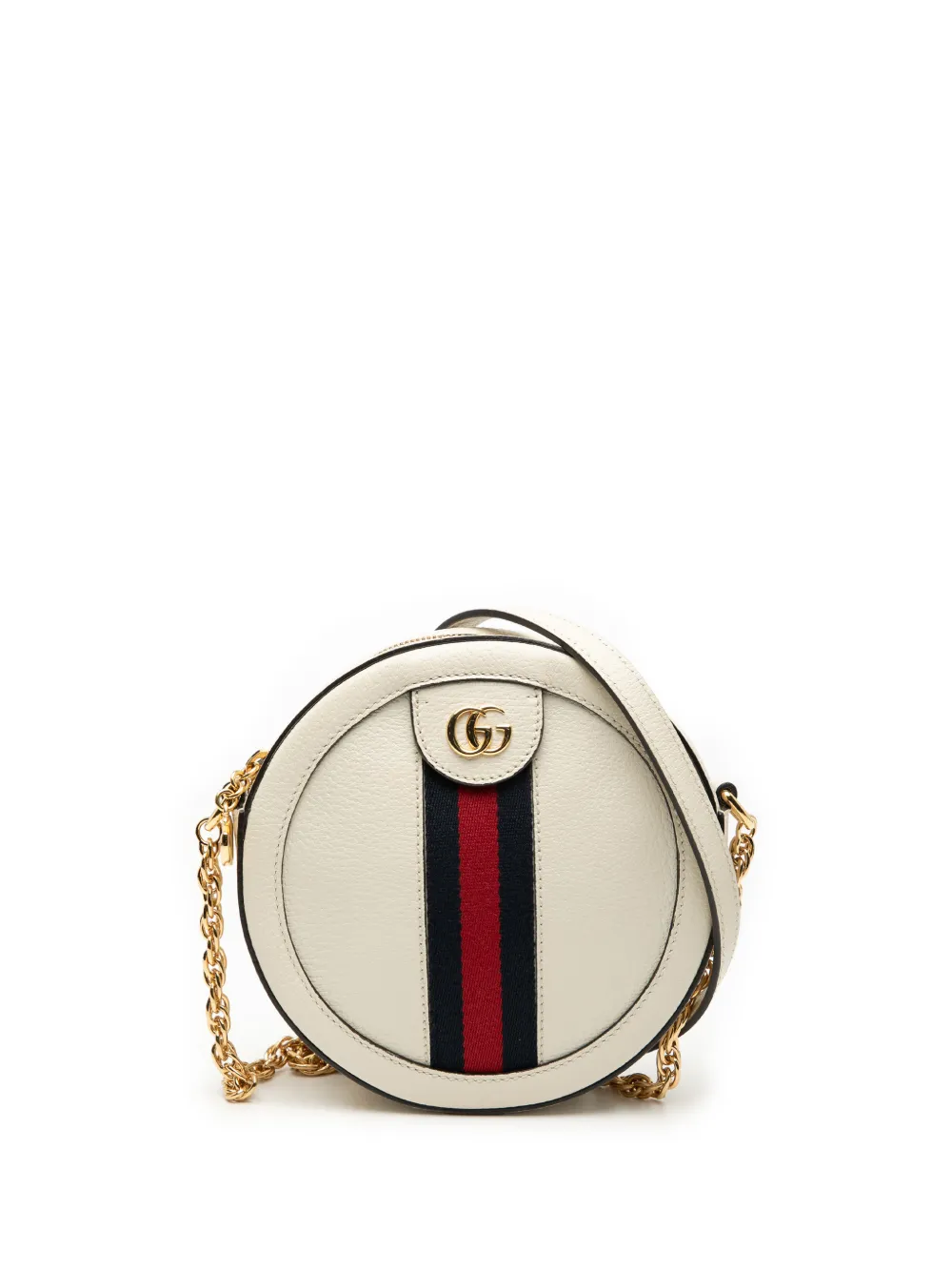 Gucci Pre-Owned Borsa a tracolla Ophidia mini tonda in pelle 2016-2025 - Bianco