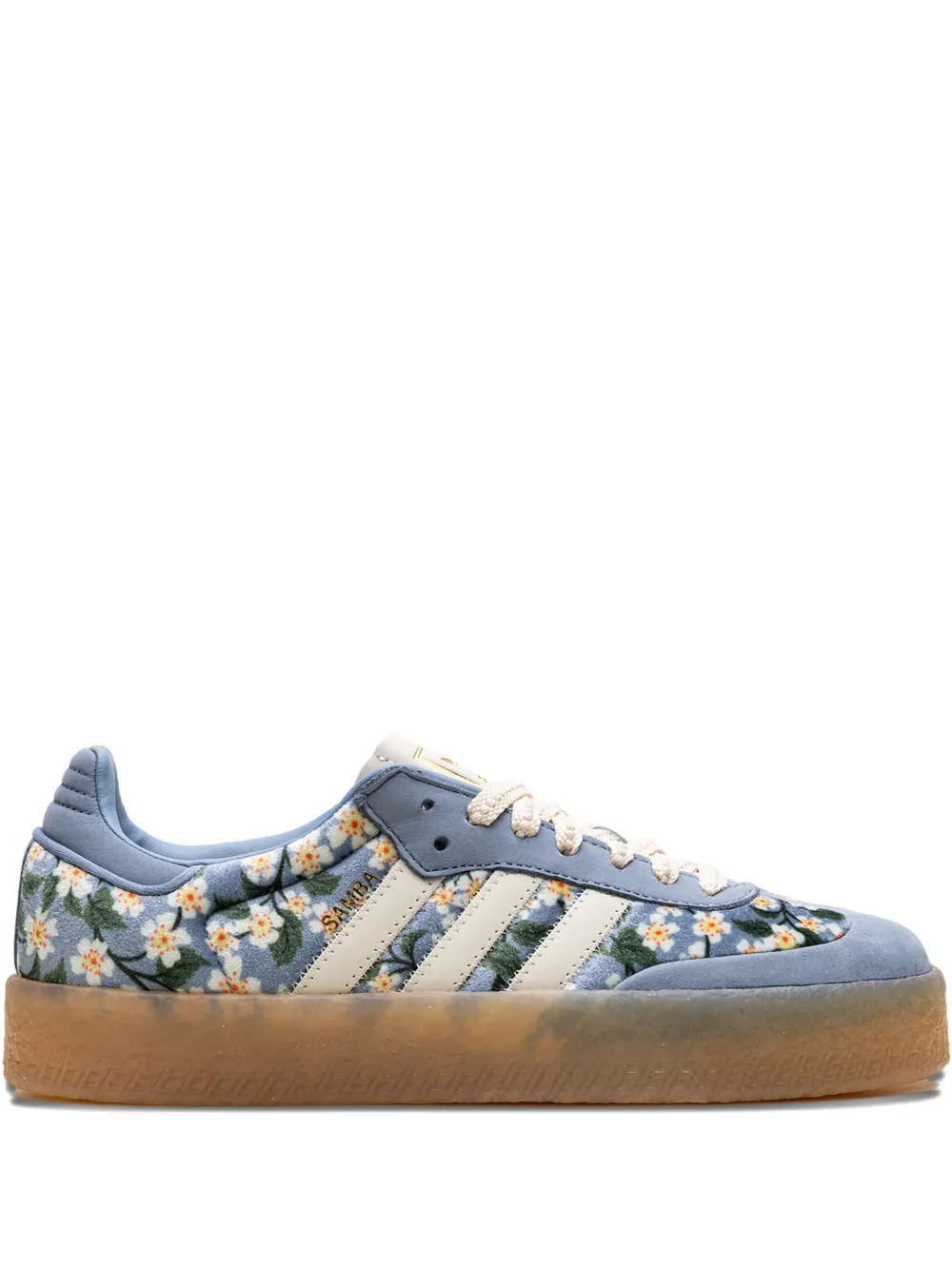 Adidas Originals Sambae X Liberty London Floral-print Sneakers In Blue