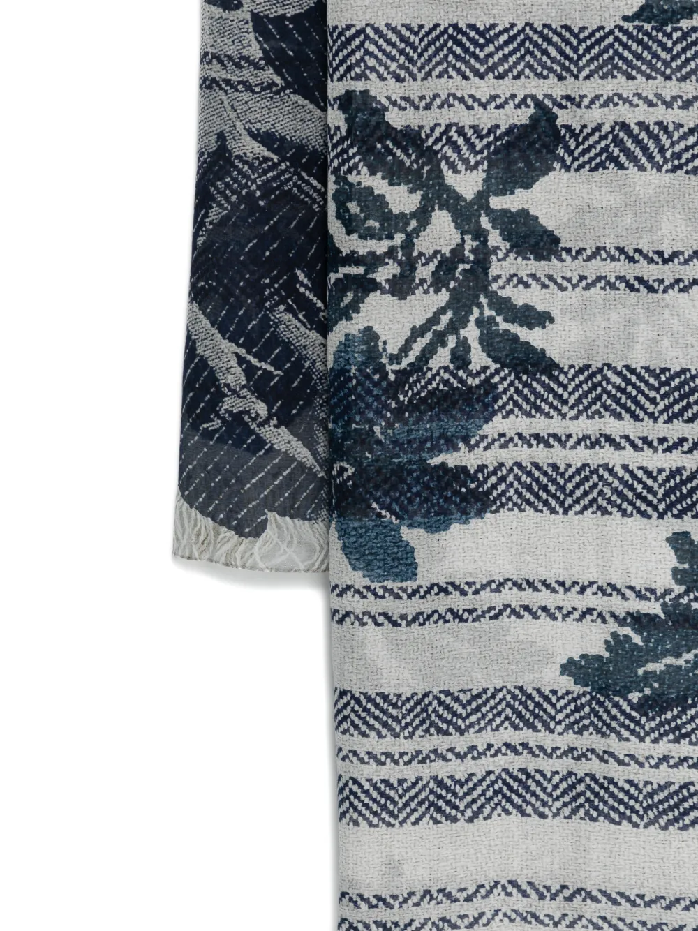 Pierre-Louis Mascia Hawnbci floral-print scarf - Blauw