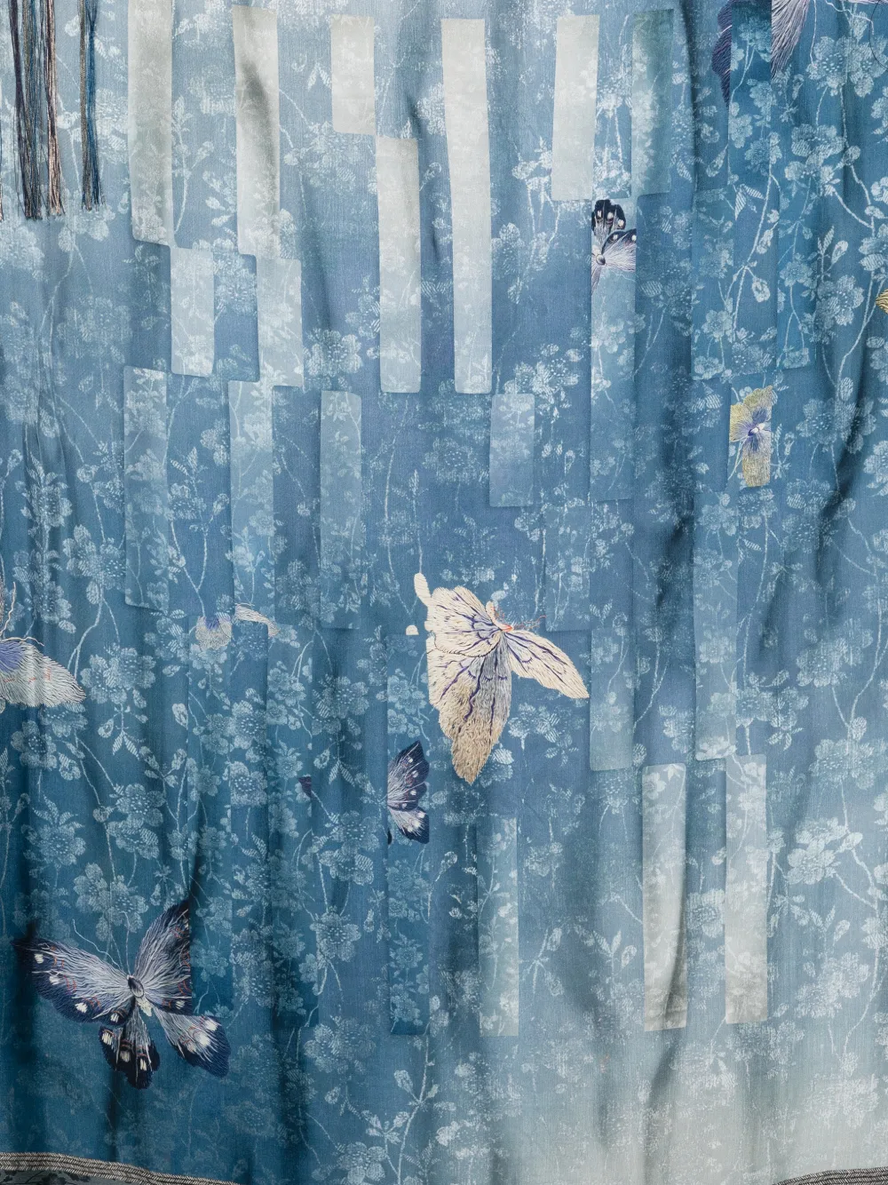 Pierre-Louis Mascia Sjaal met bloemenprint Blauw