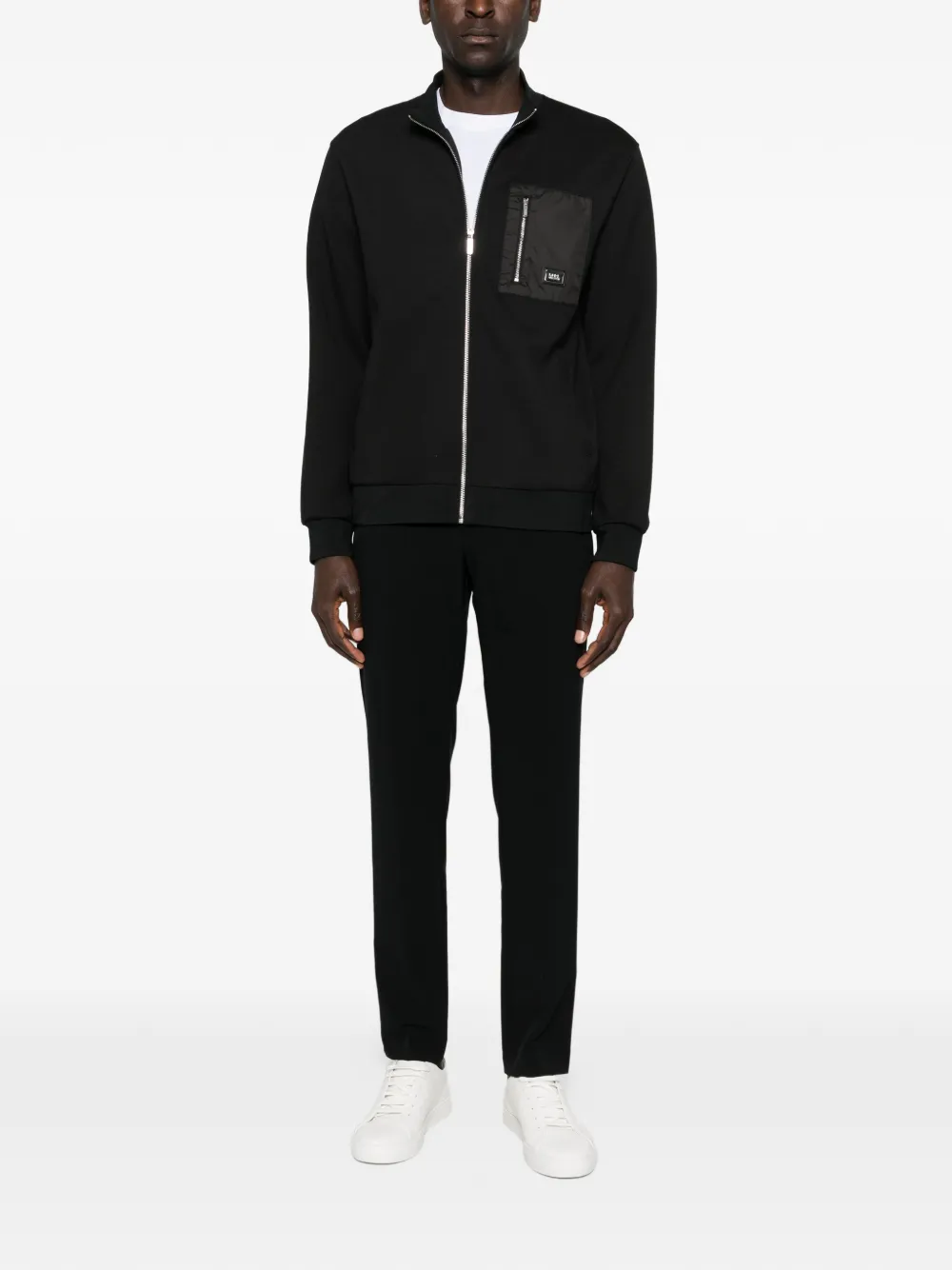 Karl Lagerfeld Jeans pocketed zipped sweatshirt - Zwart