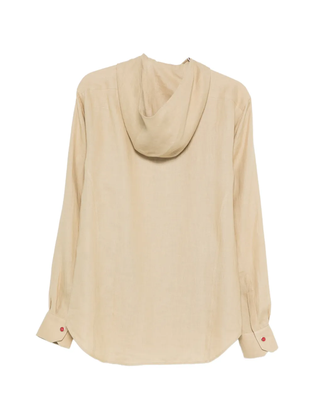 Kiton hooded button shirt - Beige