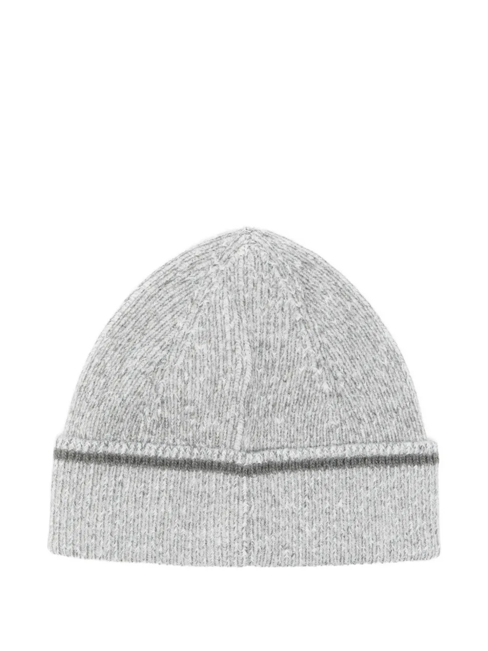 C.P. Company ribbed logo-patch beanie hat - Grijs
