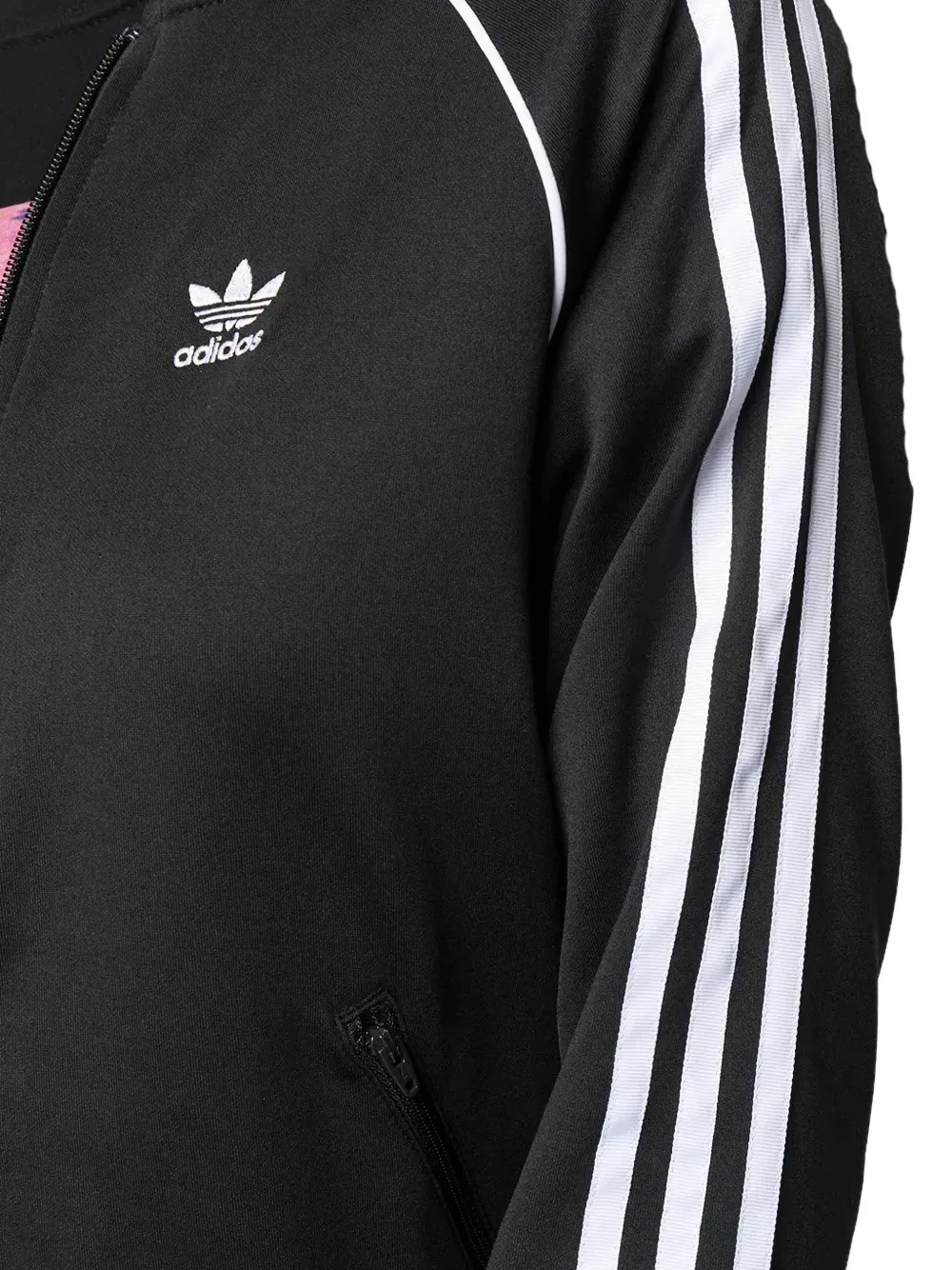 adidas Superstar jack met gestreept detail Zwart