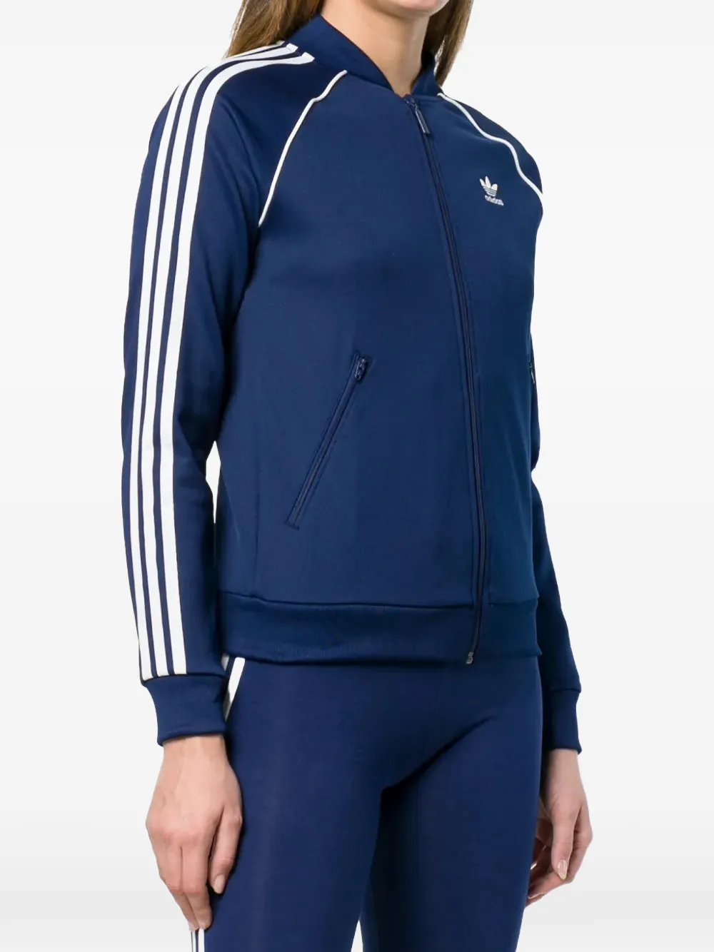  Adidas Superstar Stripe-detail Jacket - Blue 