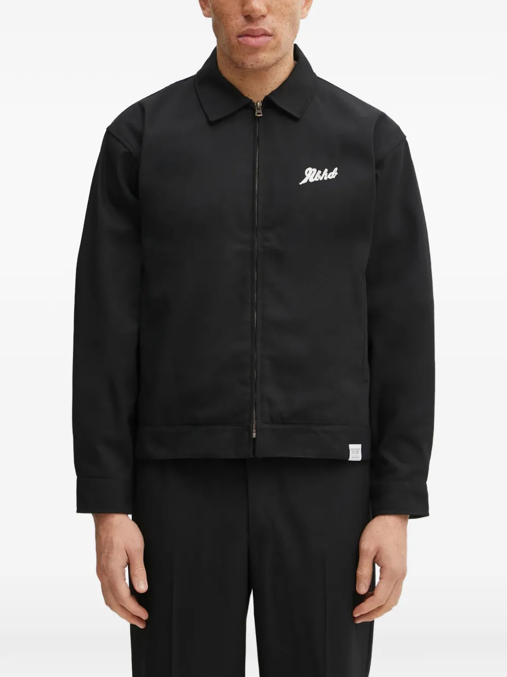 Neighborhood logo-embroidered overshirt - Nero