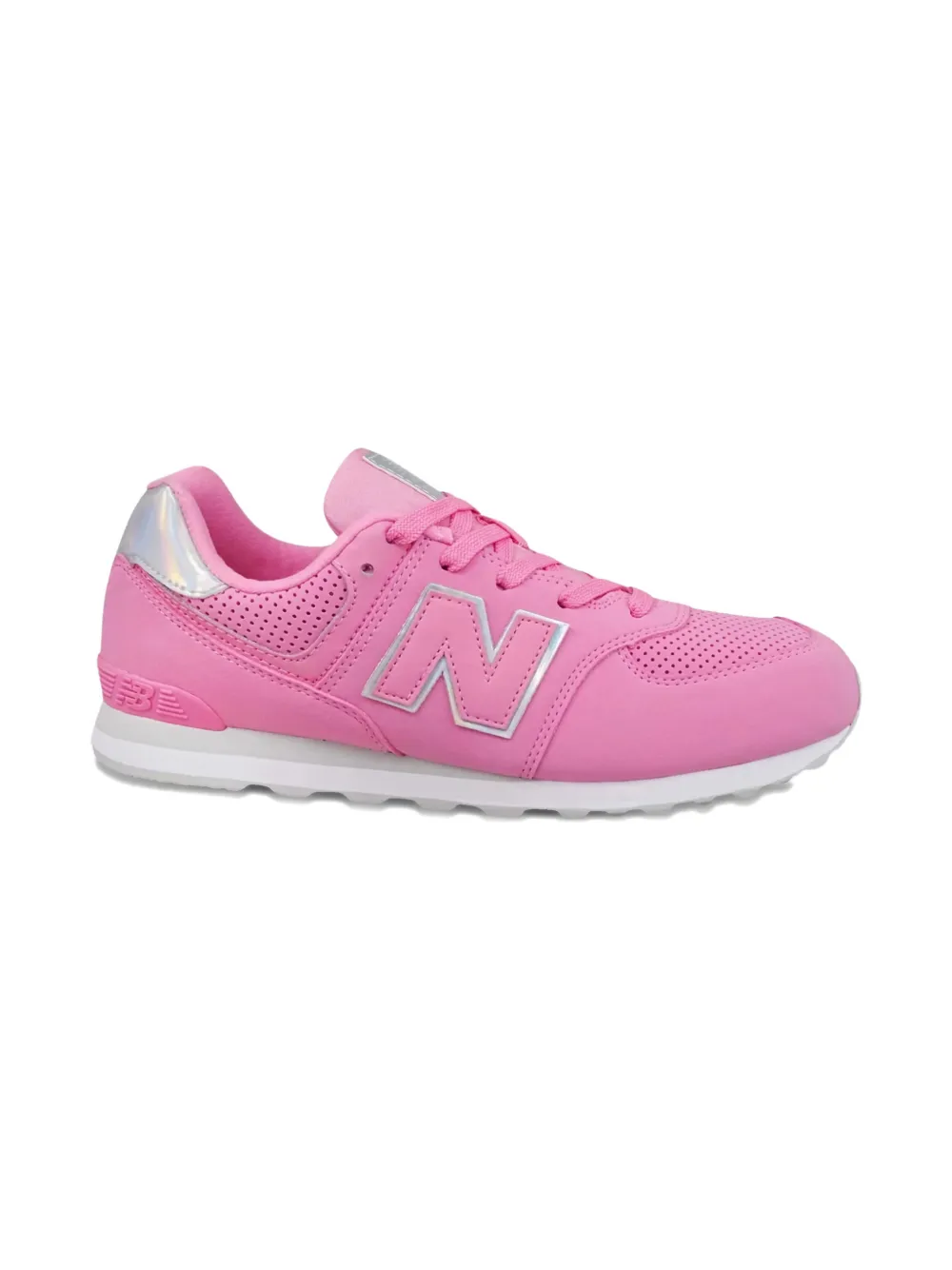 New Balance Kids 574 perforated sneakers Roze