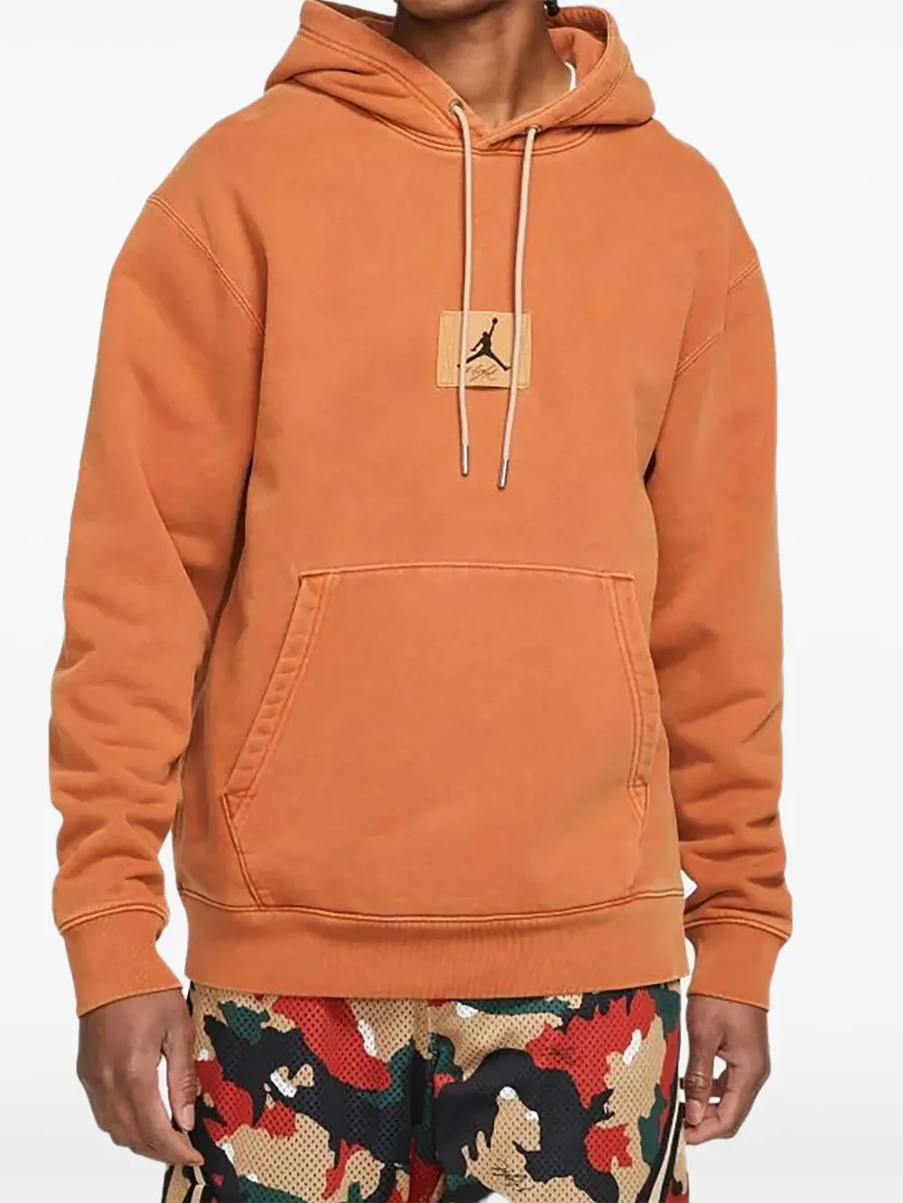 Jordan logo-patch hoodie - Arancione
