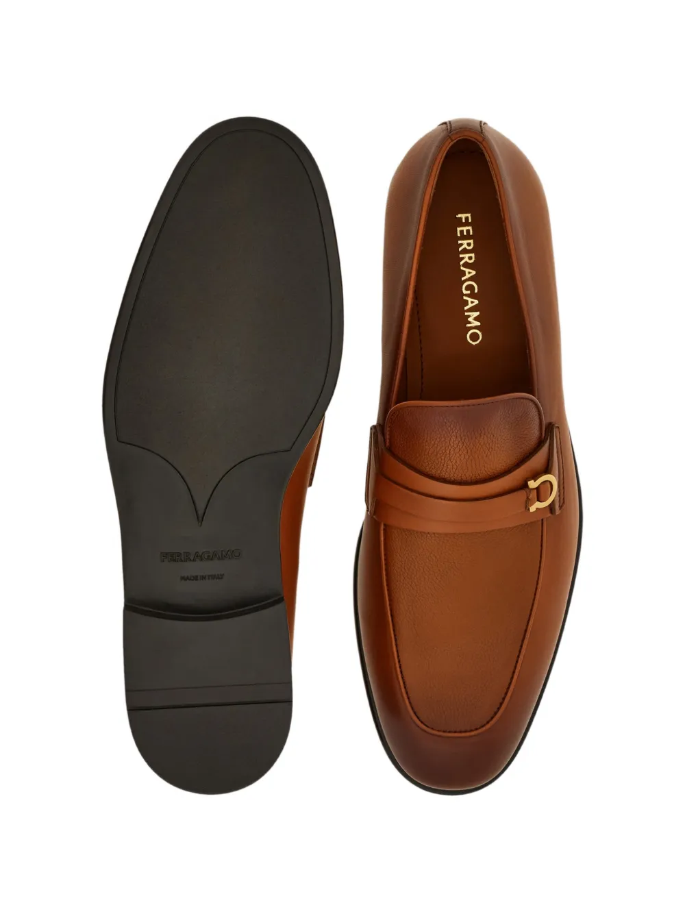 Ferragamo Loafers met ronde neus Bruin