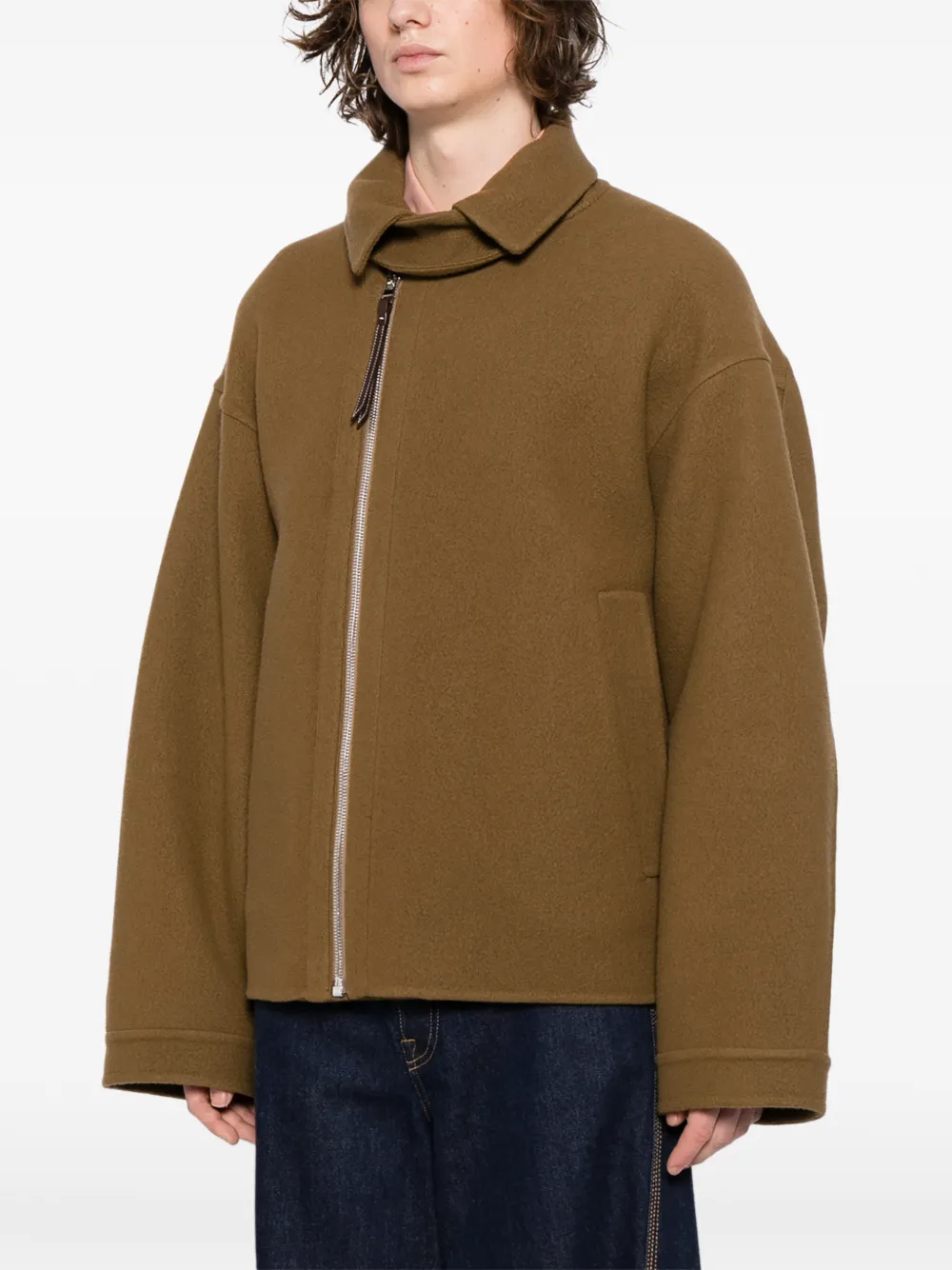  Jw Anderson Double Faced Fireman Jacket - Brown 