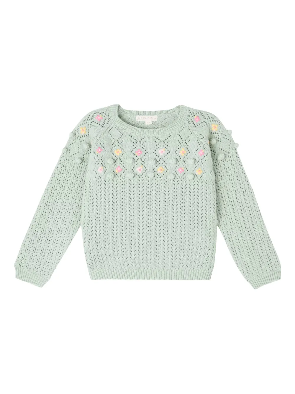 LOUISE MISHA KIDS Vakita pom-pom-embroidered sweater - Verde