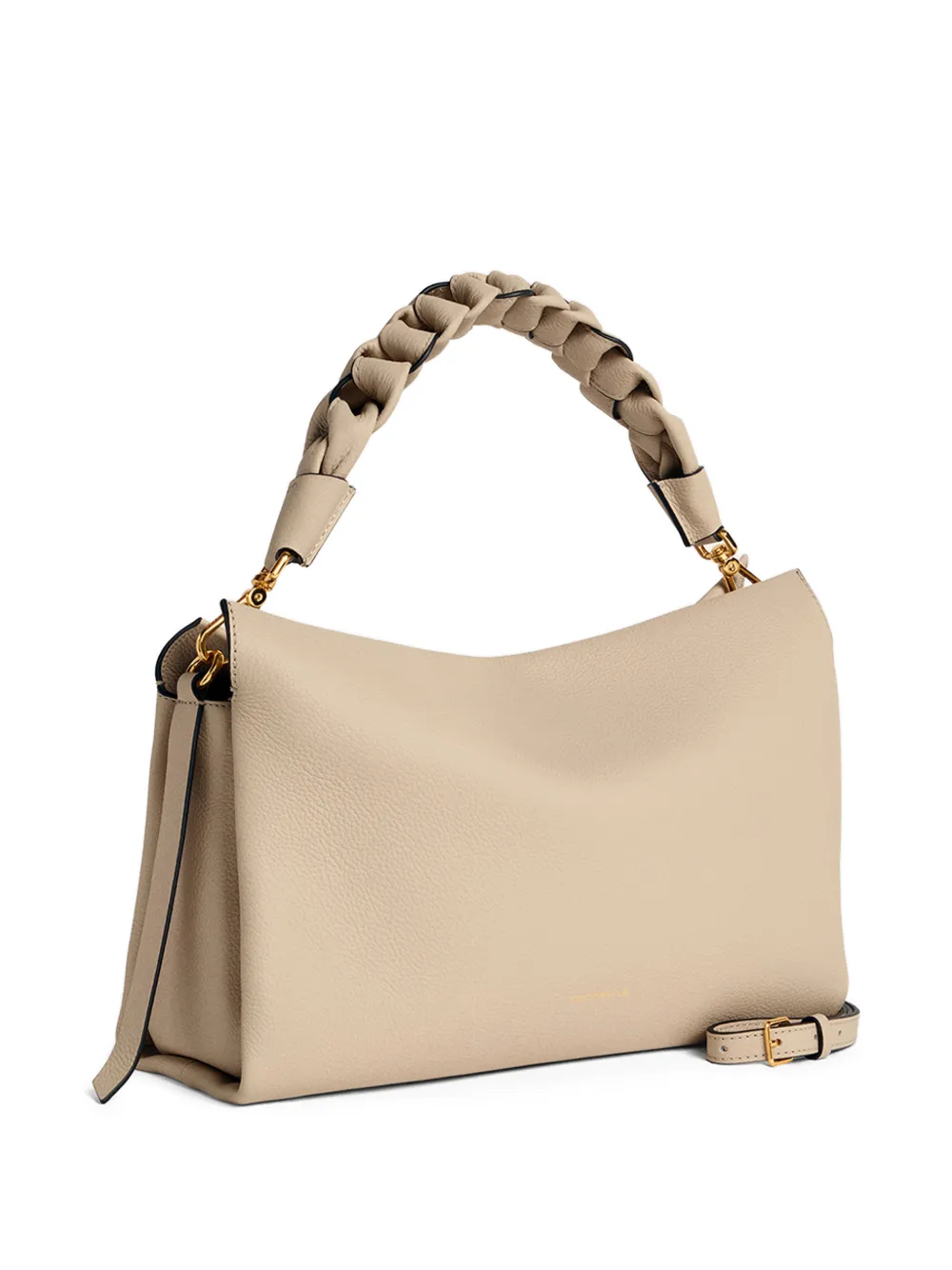 Coccinelle Boheme medium schoudertas met gevlochten detail - Beige