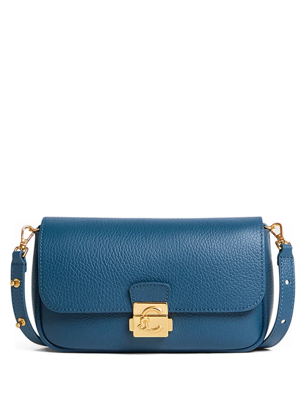 Coccinelle mini logo-plaque shoulder bag - Blu