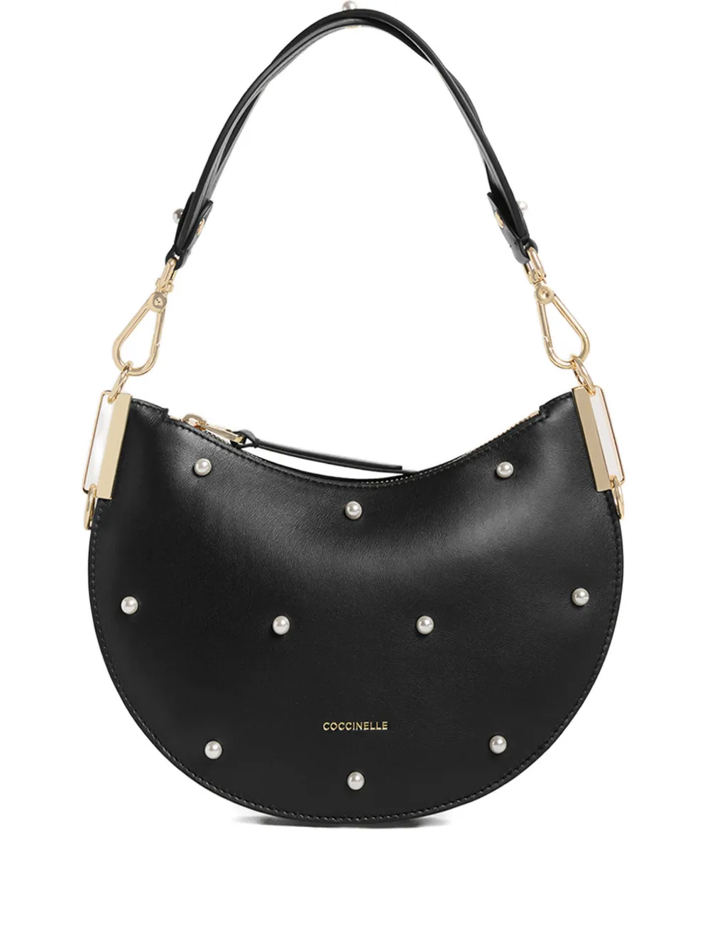 Coccinelle small Sunup pearl-detail shoulder bag - Black