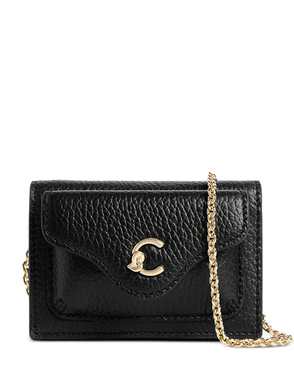 Coccinelle chain-strap card holder - Nero