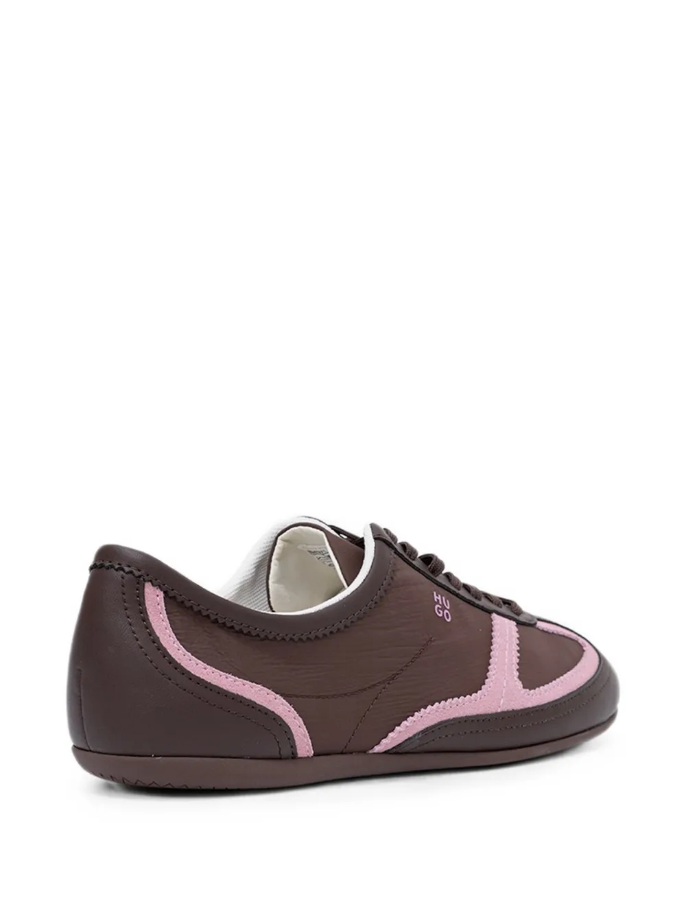 HUGO Sneakers met contrasterende afwerking Bruin