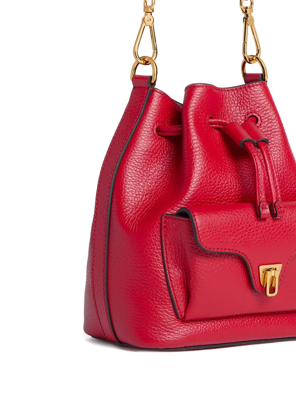 Coccinelle Beat Generation kleine bucket-tas van bewerkt leer Rood