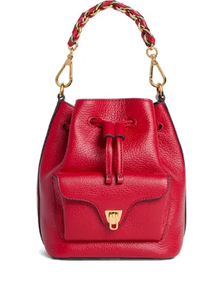 Coccinelle Small Beat Generation grained-leather Bucket Bag | Red