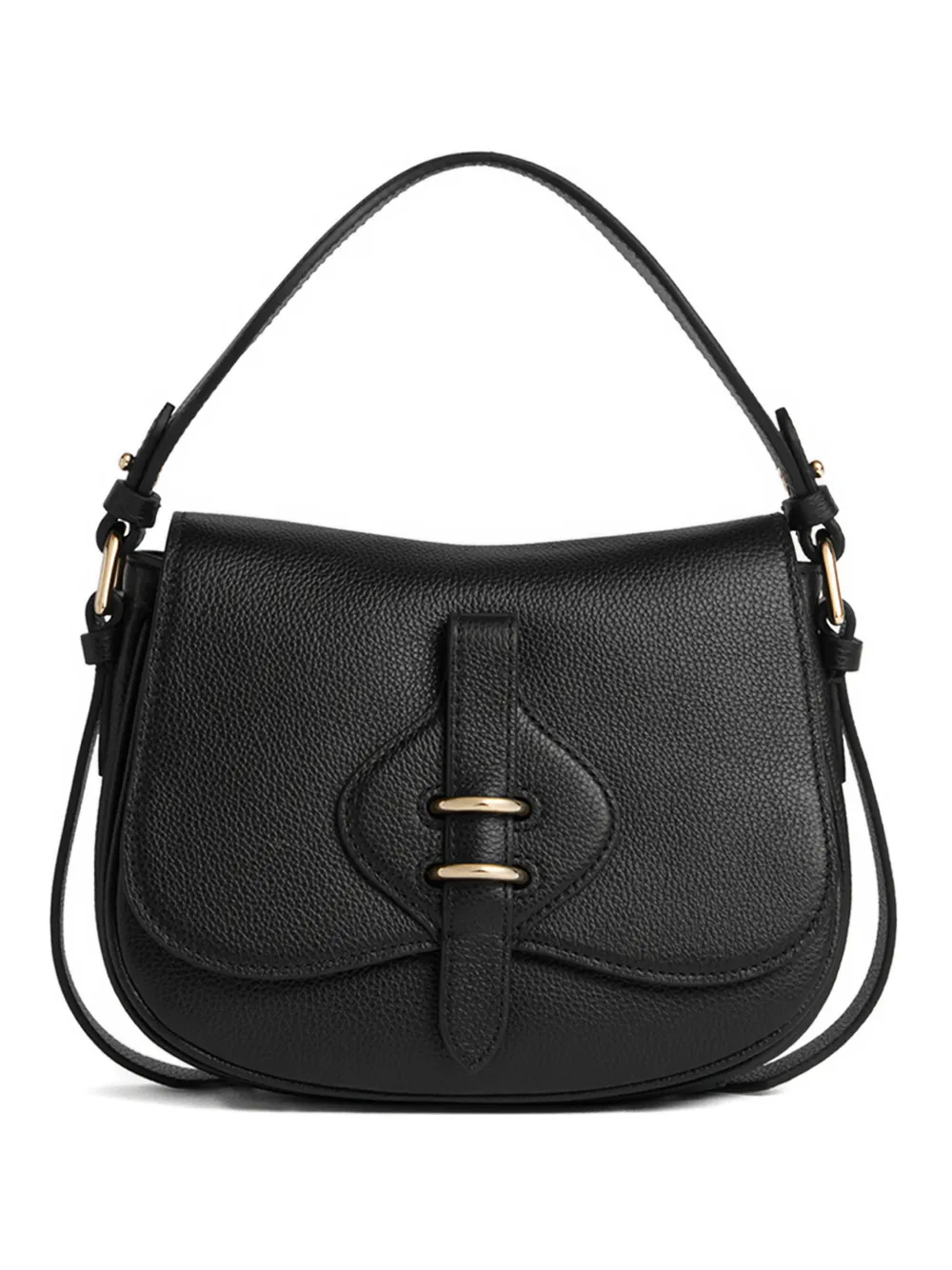 Coccinelle small Mavery buckle-detail shoulder bag - Nero