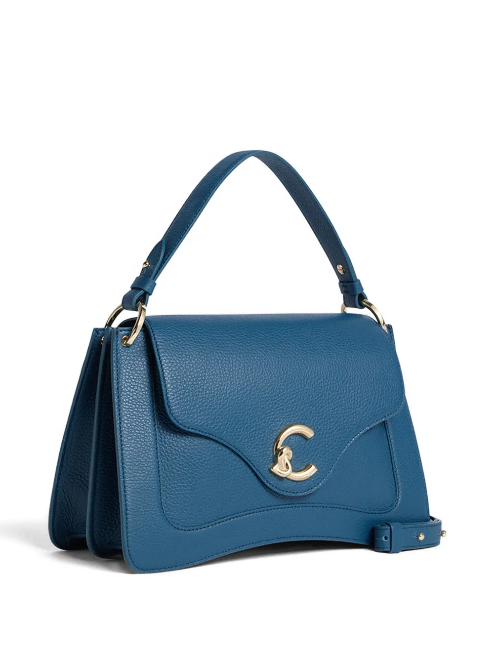 Coccinelle medium C-me logo-detail shoulder bag - Blauw