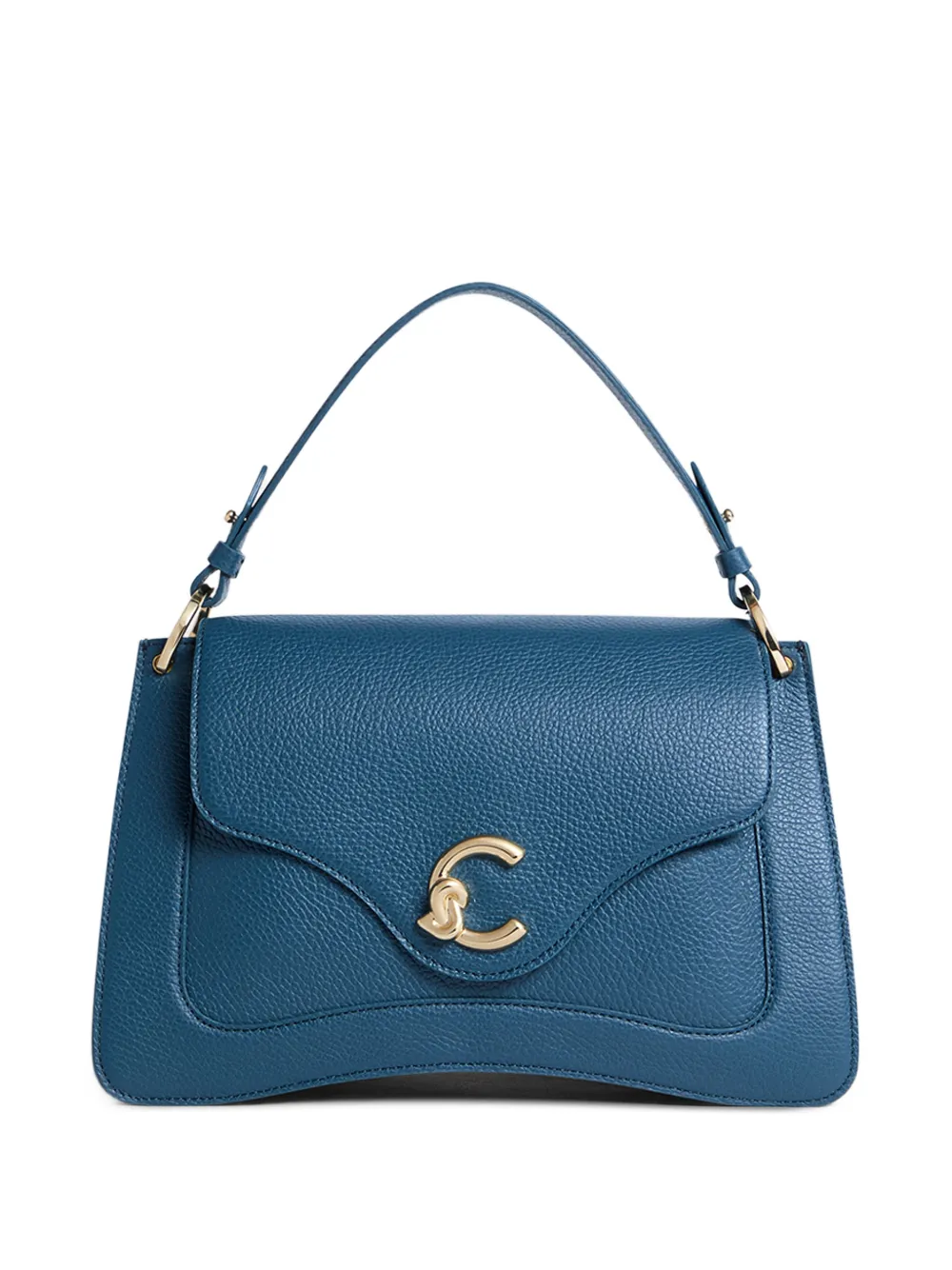 Coccinelle medium C-me logo-detail shoulder bag - Blue