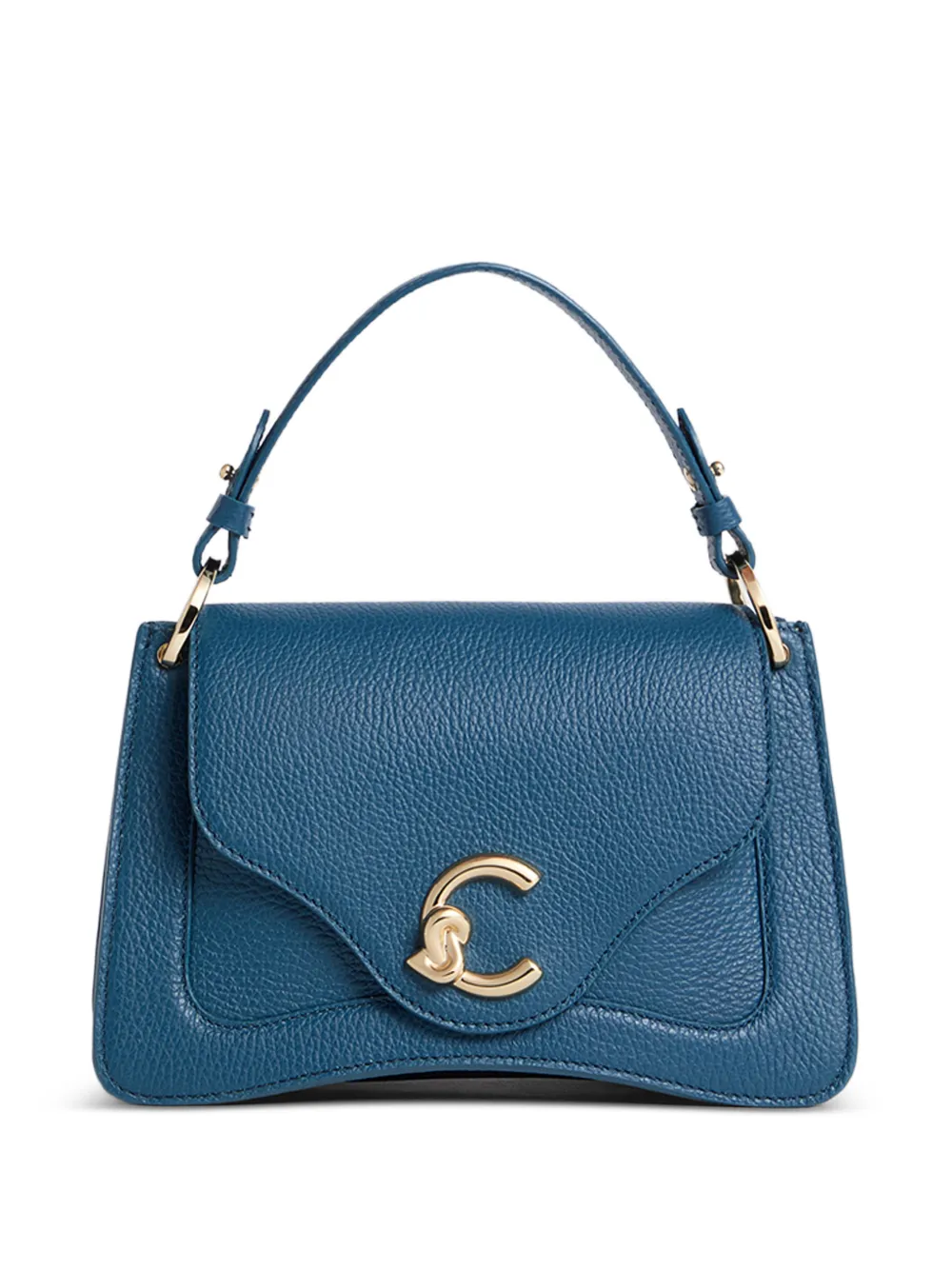 Coccinelle small C-me logo-buckle shoulder bag - Blu