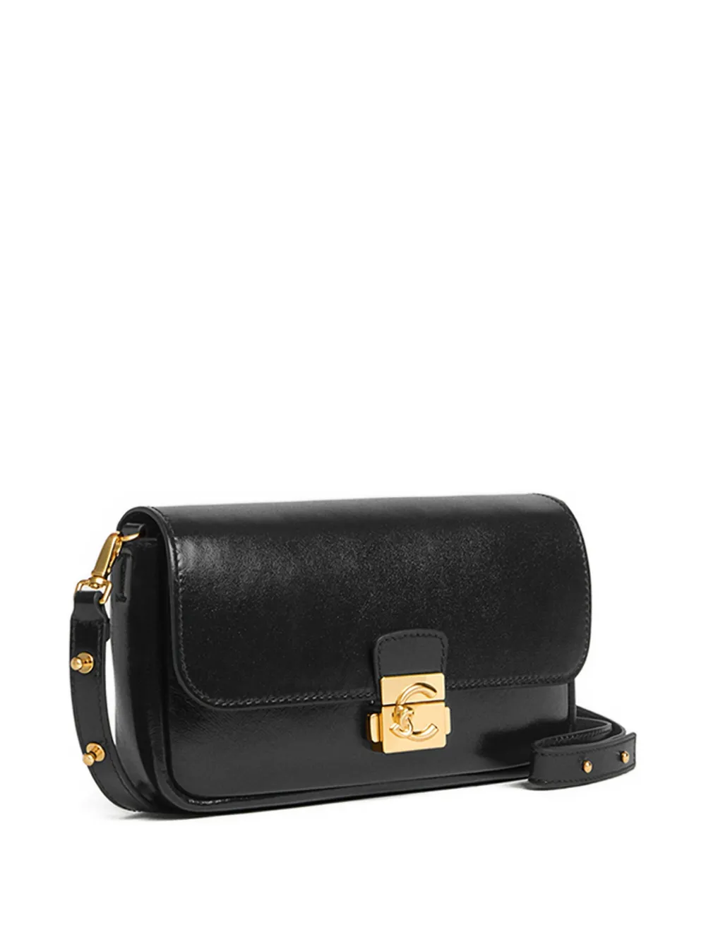 Coccinelle mini logo-embellished shoulder bag - Zwart