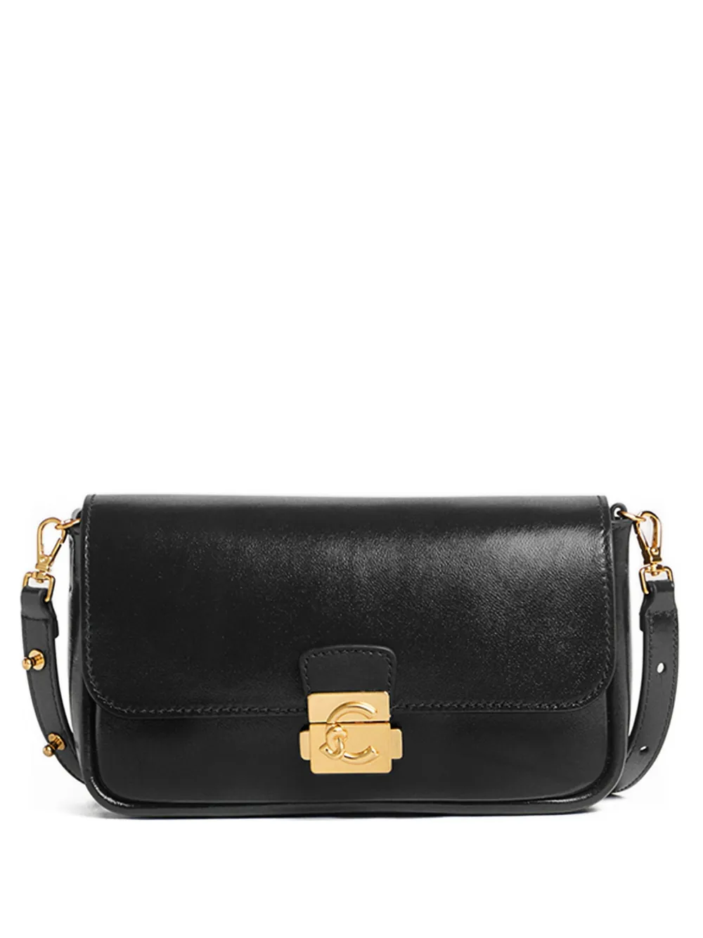 Coccinelle mini logo-embellished shoulder bag - Black