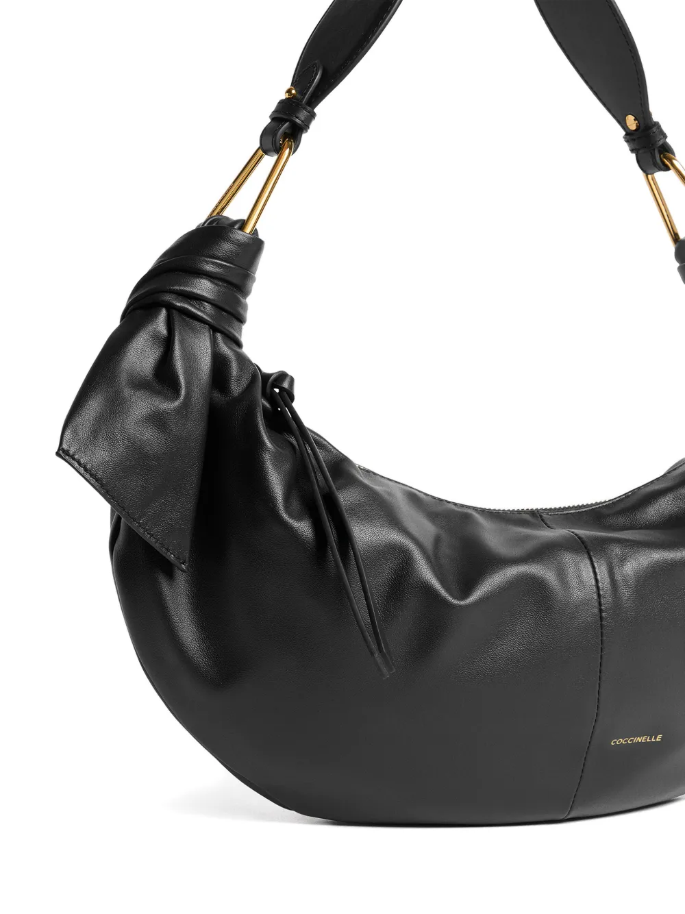 Coccinelle Medium Furoshiki schoudertas met geknoopt detail Zwart