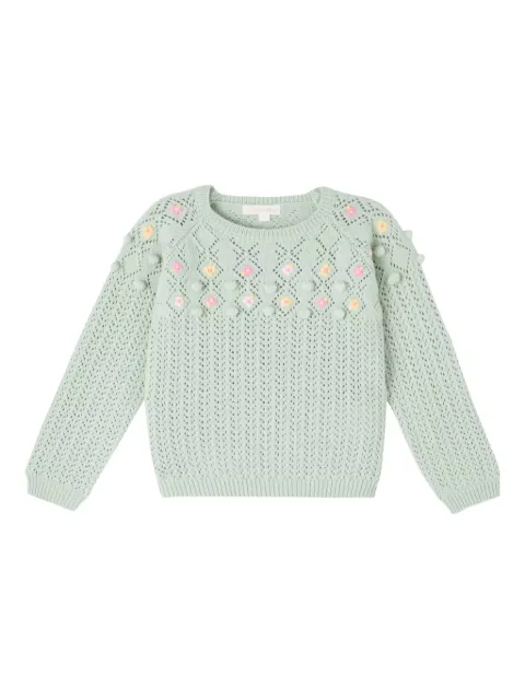 LOUISE MISHA KIDS Vakita pom-pom-embroidered sweater