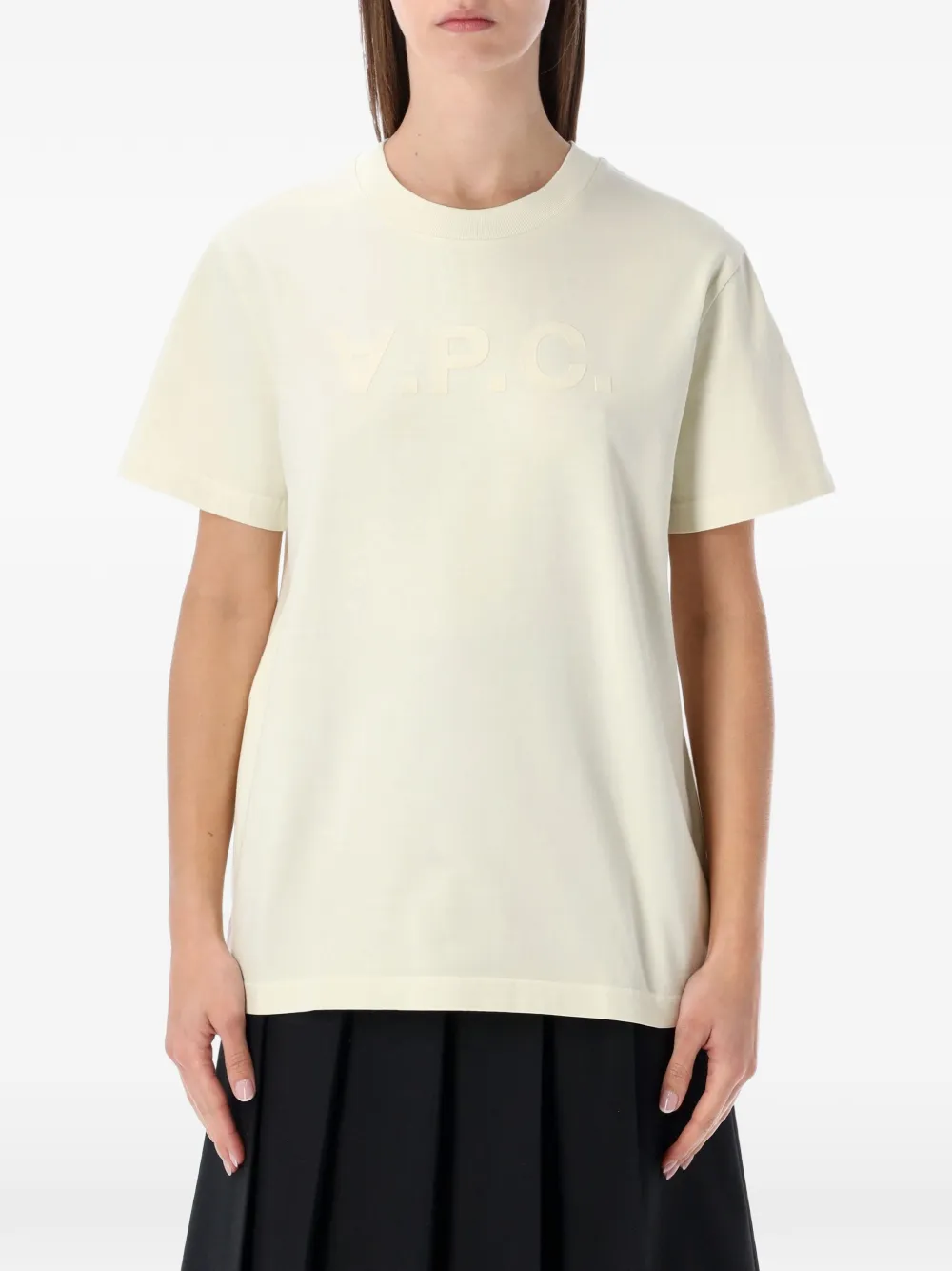 A.P.C. t-shirt jaune clair | tons neutres | Image 1