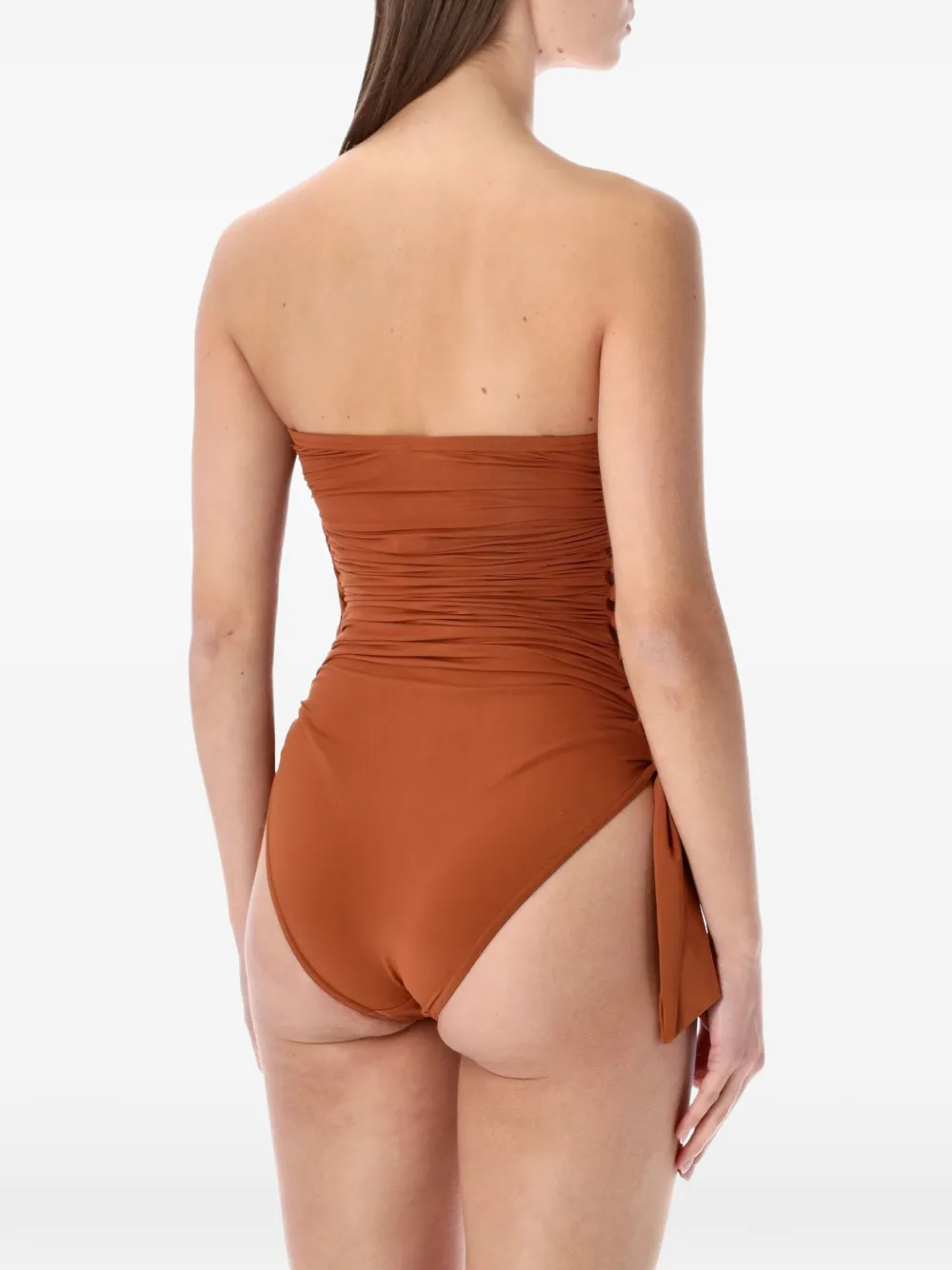 ZIMMERMANN Daylight geknoopte strapless strandkleding Bruin
