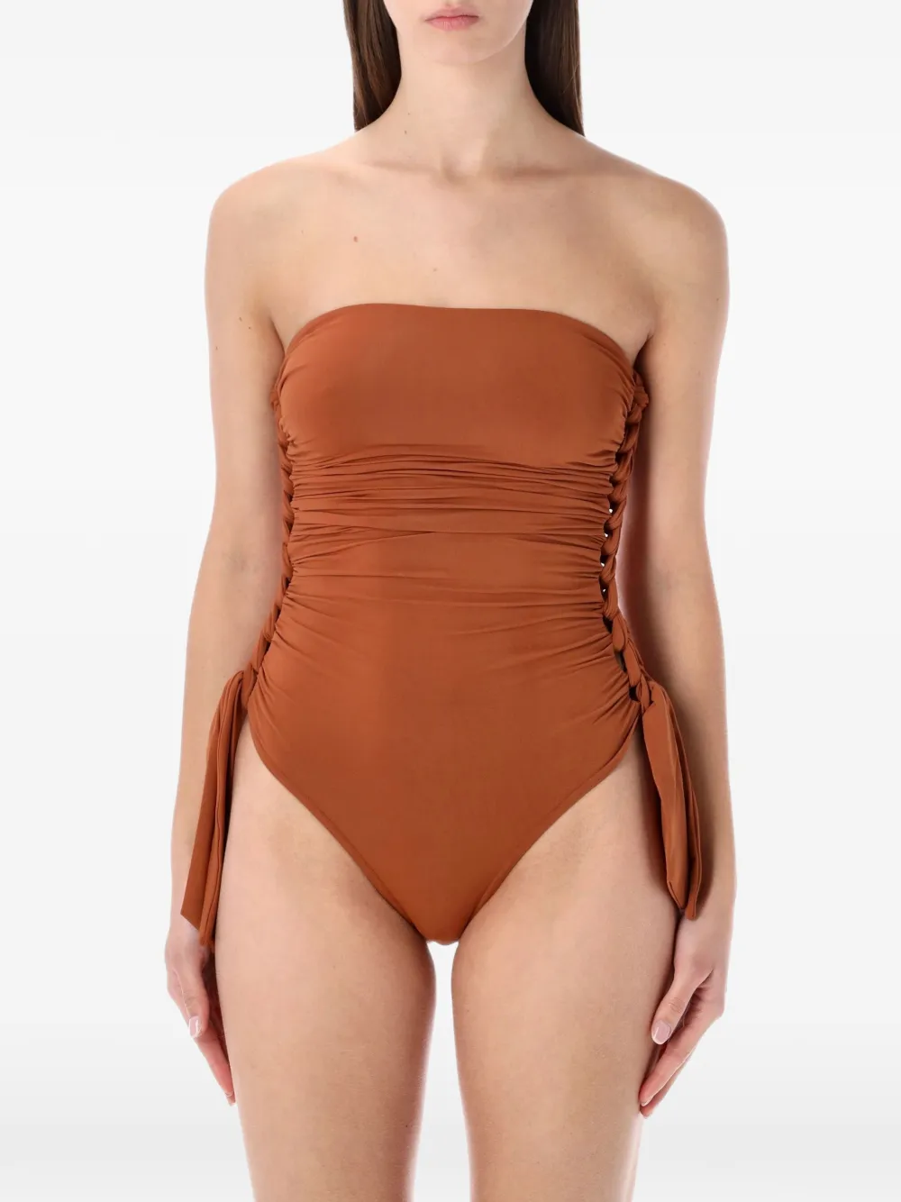  Zimmermann Daylight Knot Strapless Beachwear - Brown 