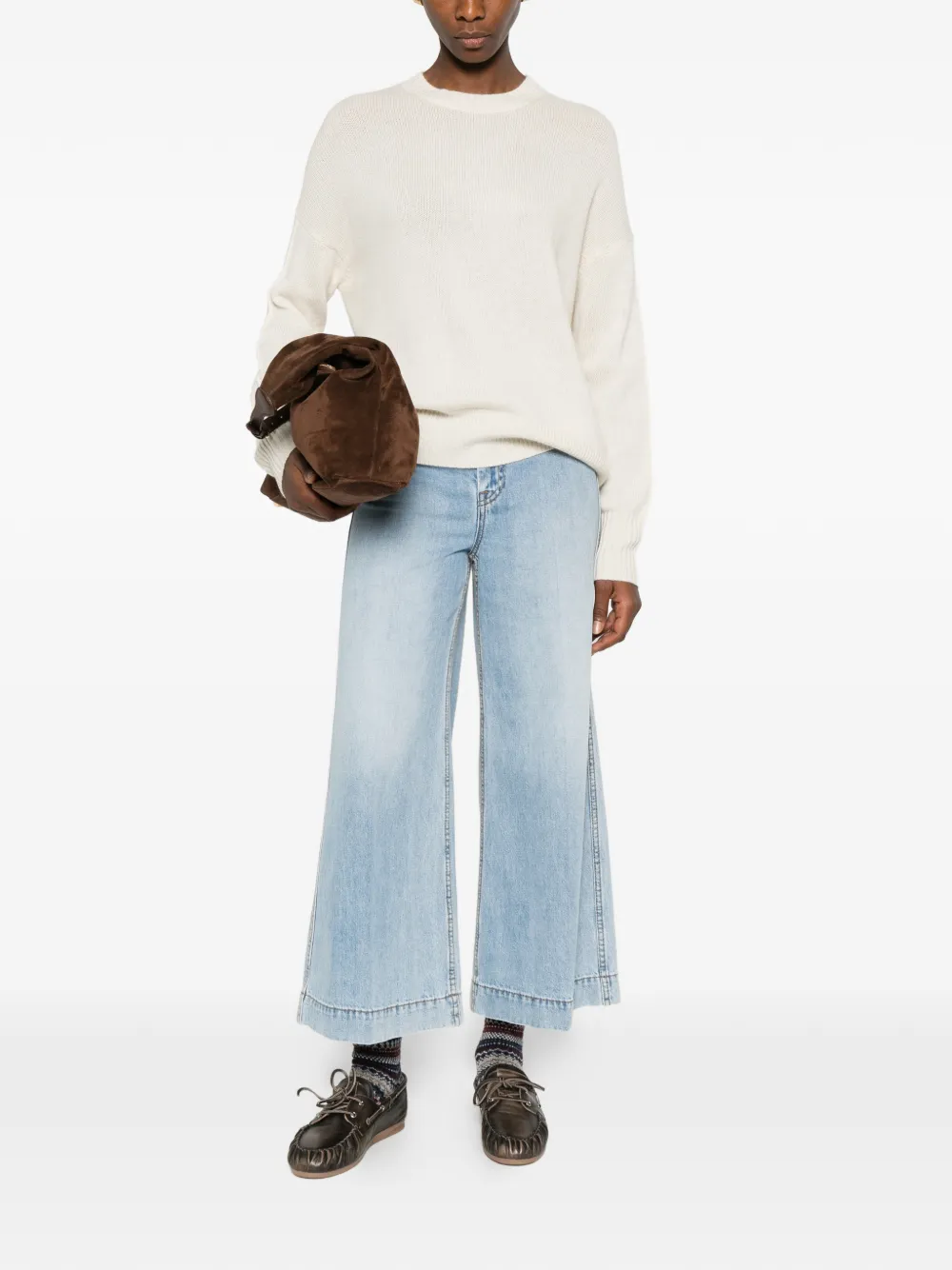  Allude Round-neck Knitwear - Neutrals 