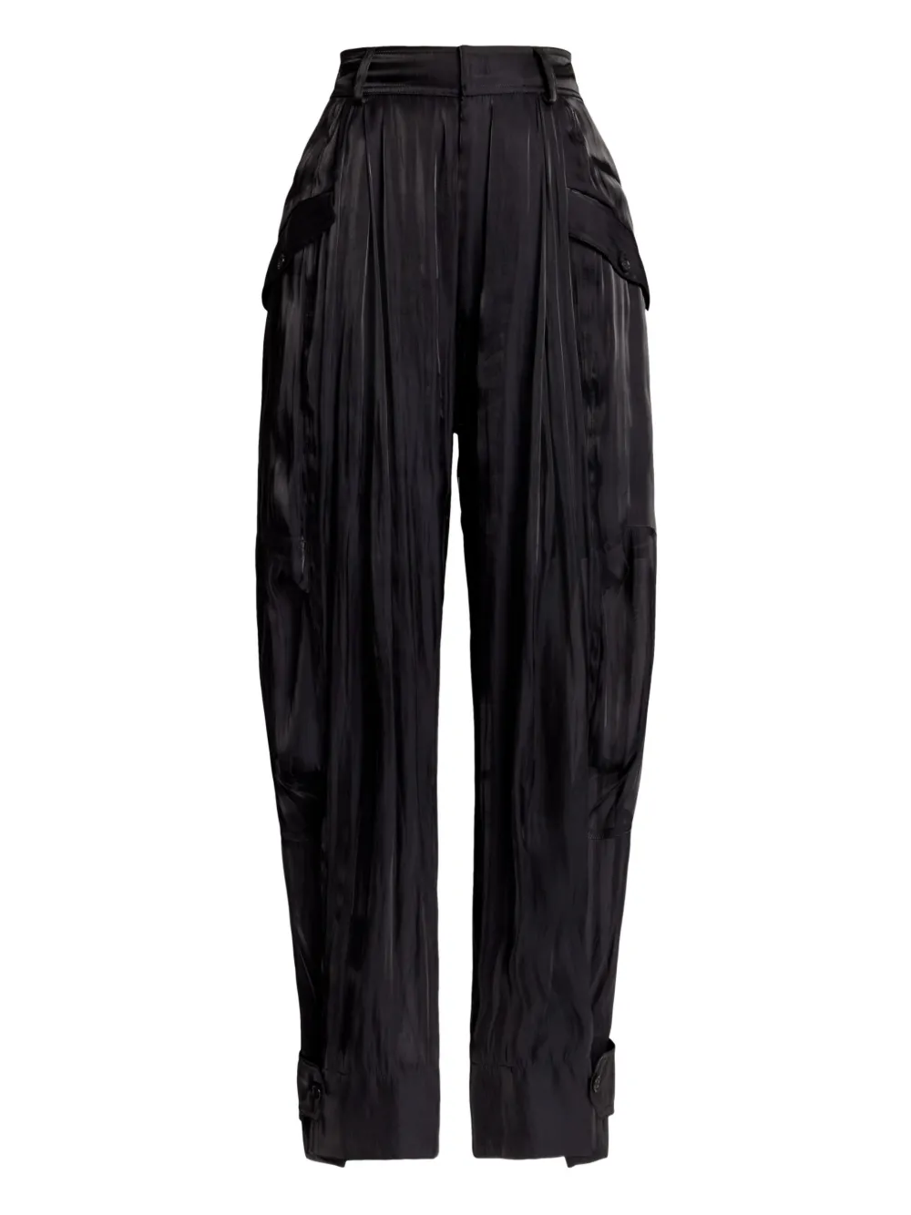 Ralph Lauren Collection Sonya buttoned high-rise trousers - Black